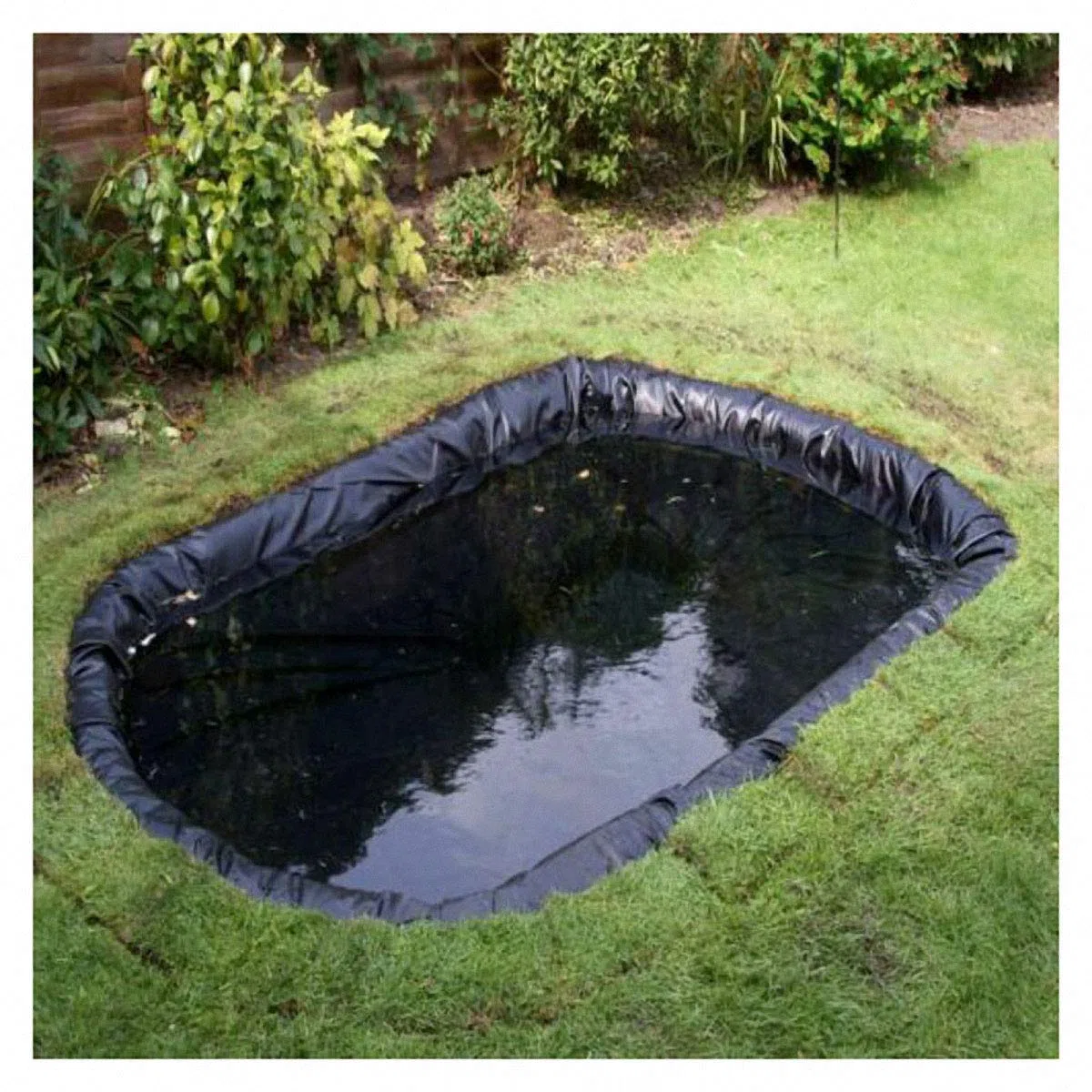 PVC Teichfolie Schwarz, 8 m x 7 m 8 m x 6 m Teichfolie Gartenteich HDPE für Fischteich Bachbrunnen Wassergarten Wassergarten, UV und Witterungsbeständig Teichfolie Garte(Color:20S,Size:8x7M(26x23ft))