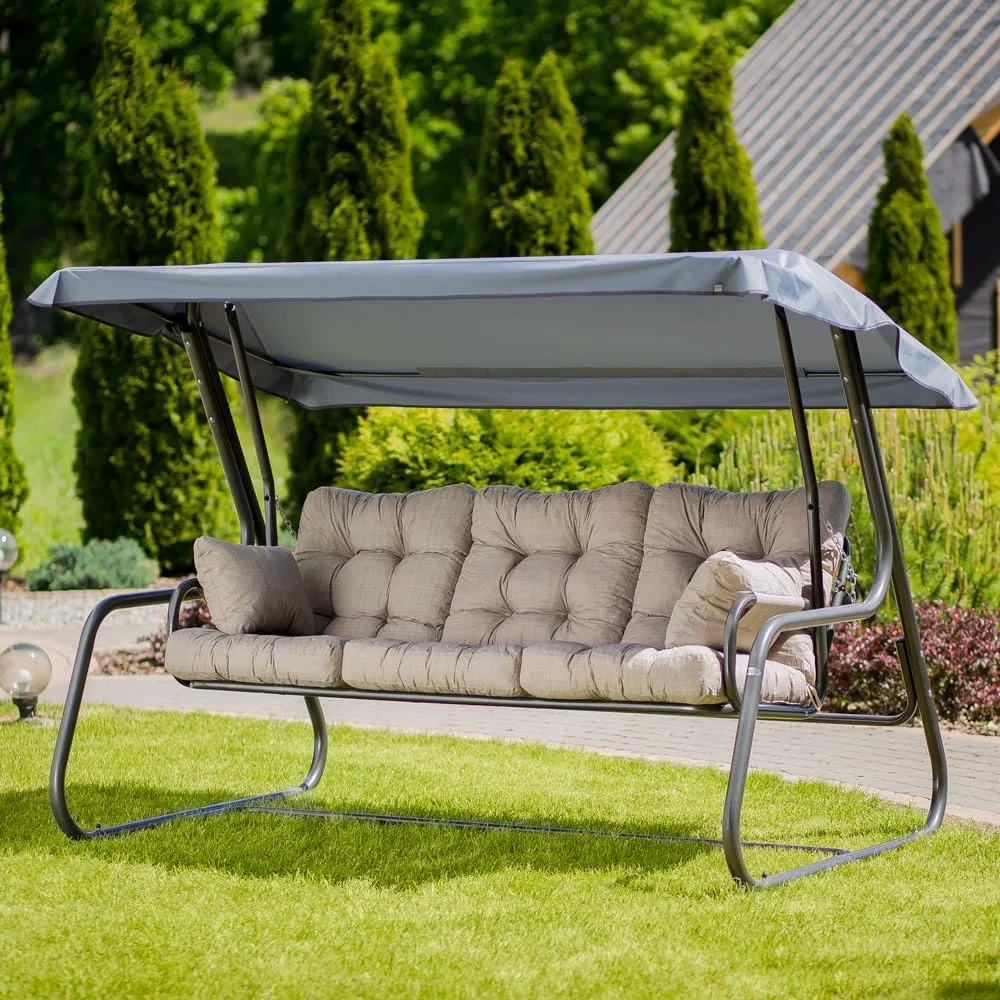 PATIO Hollywoodschaukel Auflage 3 teilig Celebes für Sitzfläche 170 cm mit Seitenkissen Gartenbank Gartenstuhl Polster