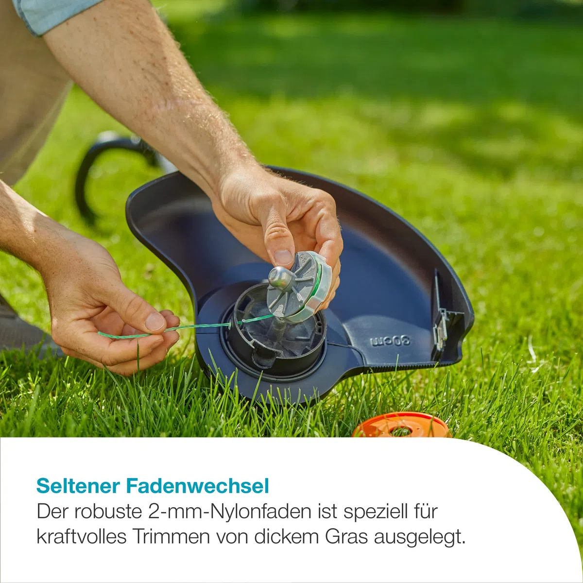 Gardena Akku-Rasentrimmer PowerTrim 30/18V P4A Solo: Leistungsstark, 2-mm-Nylonfaden, Verstellbar, Für Dickes Gras, Kabellos (14703-55)