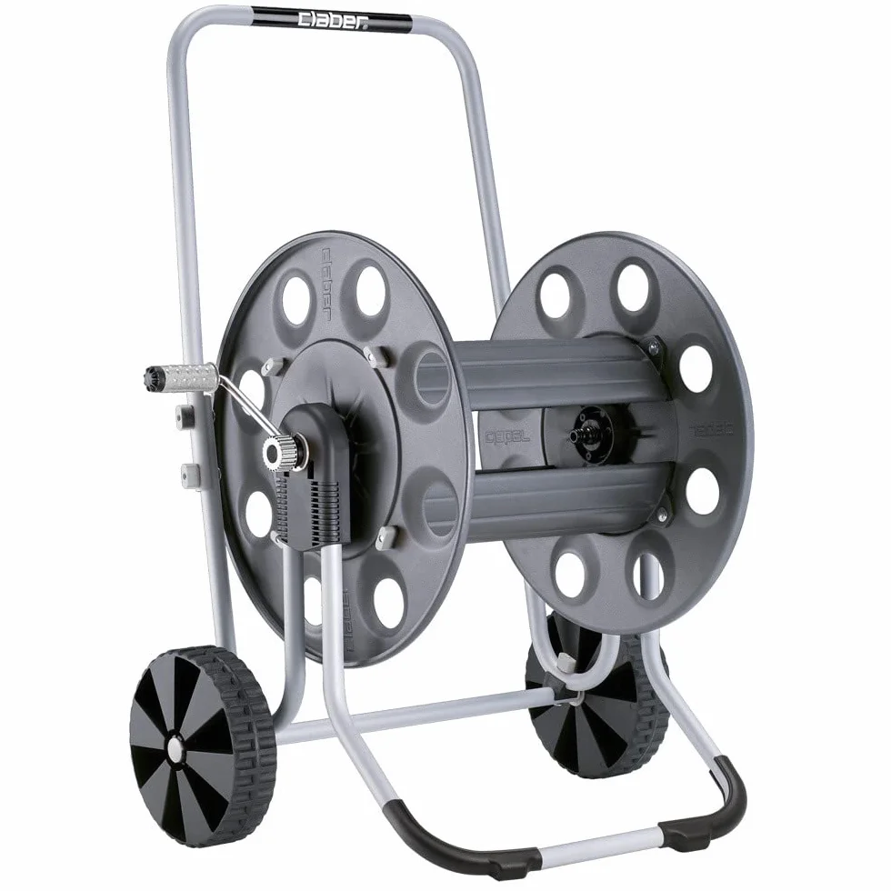 Claber Metal Gemini Schlauchwagen aus Metall, für große Gärten ideal