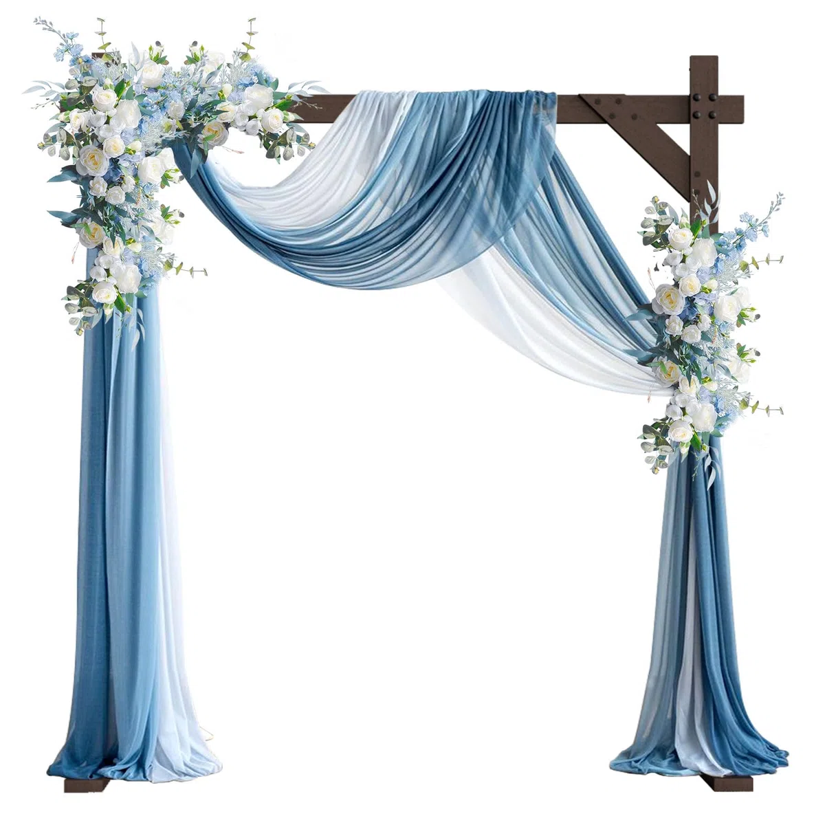 Hochzeitsbogen Holz-2.28m Wooden Wedding Arch Quadratischer Deko Bogen Hochzeitsbogen Gestell Traubogen Hochzeit für Klassisch-Rustikale Hochzeitsdekoration Rosenbögen Gartenbögen & Gartendekoration