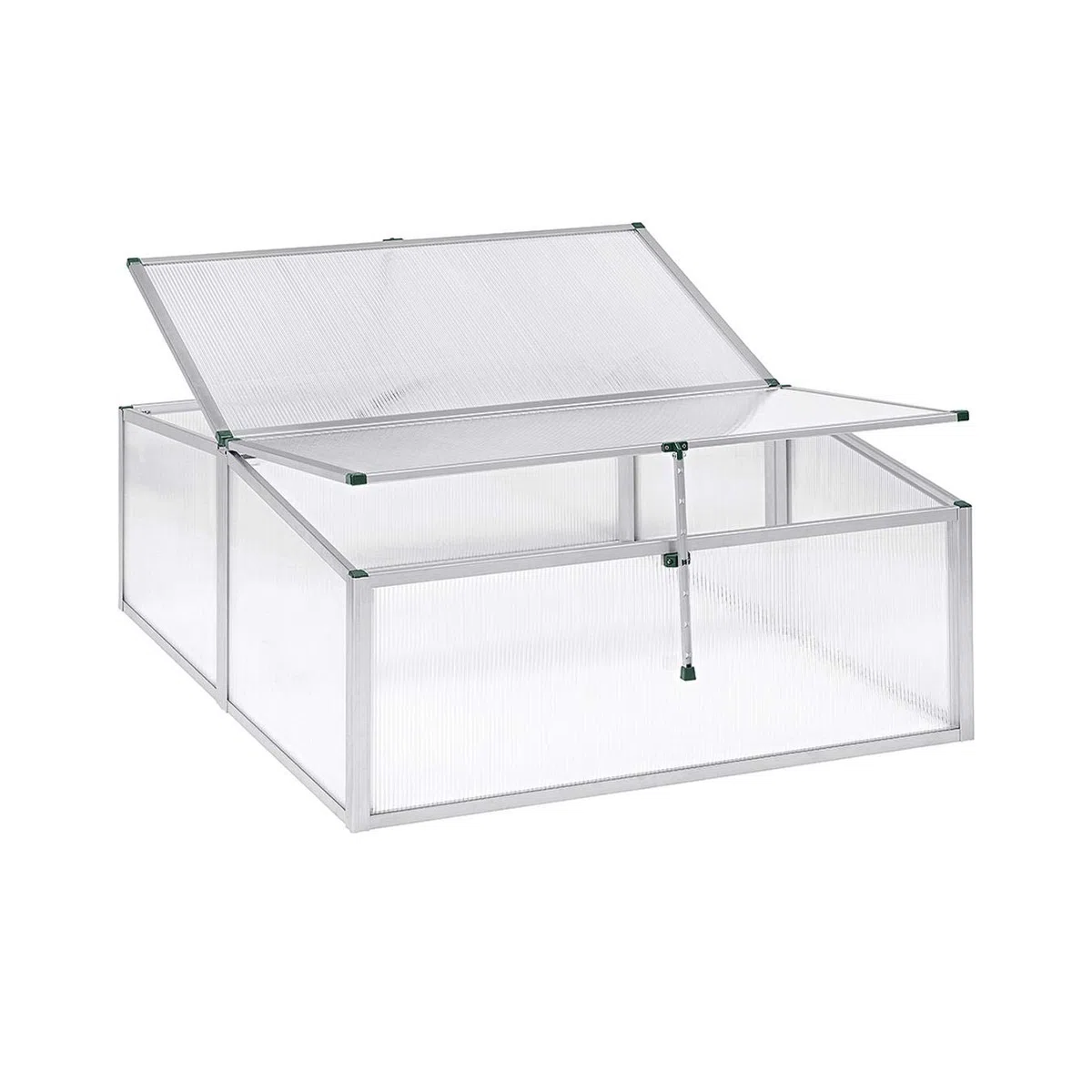 Beckmann FS2 Frühbeet Typ Allgäu Modell 2 – Extrem Stabil: Hagelfeste 6mm Platten – Made in Germany – UV-Schutz—Premium Aluminium Mini-Gewächshaus – 100x120cm