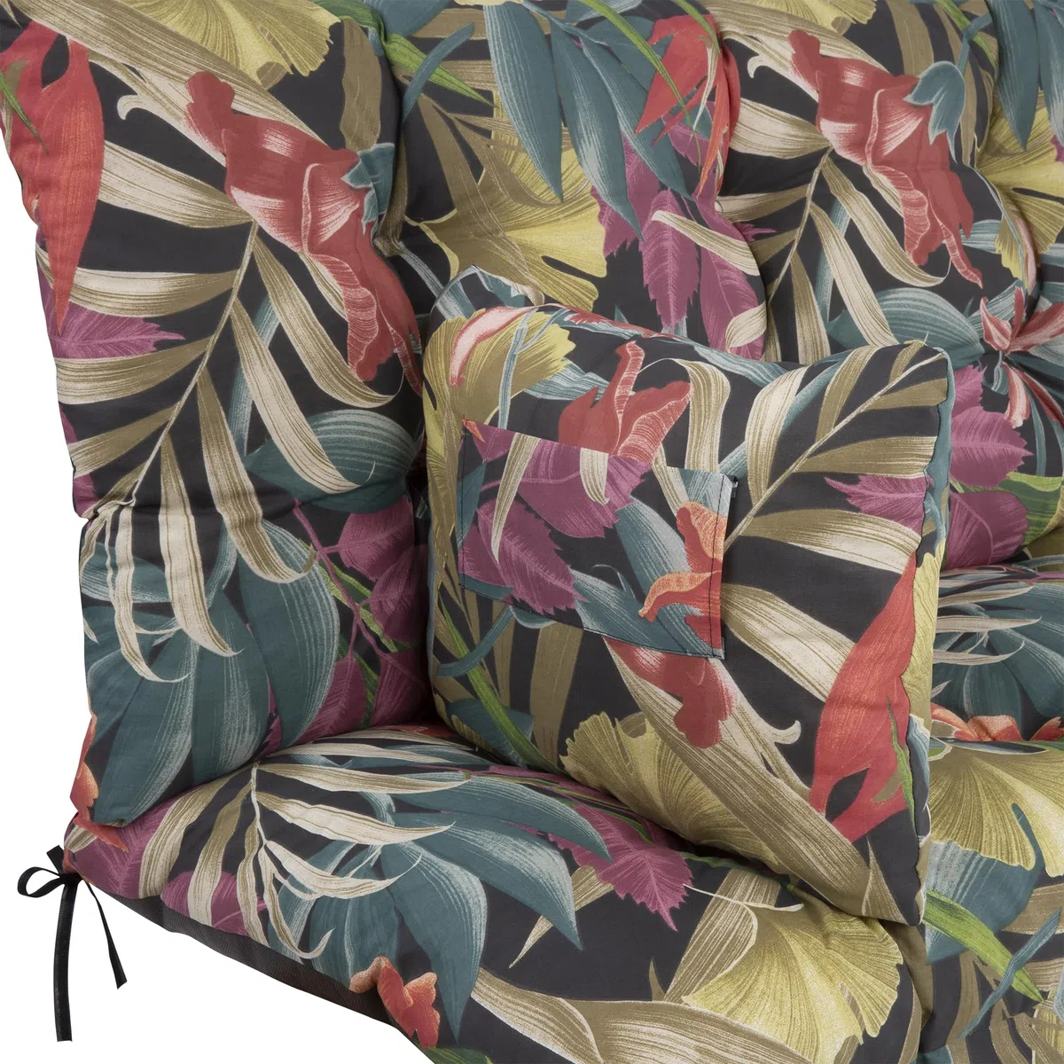 PATIO Hollywoodschaukel Auflage 170x50 cm Bora Bankauflage für Sitzfläche Rückenlehne mit Schnüren Volant vorne