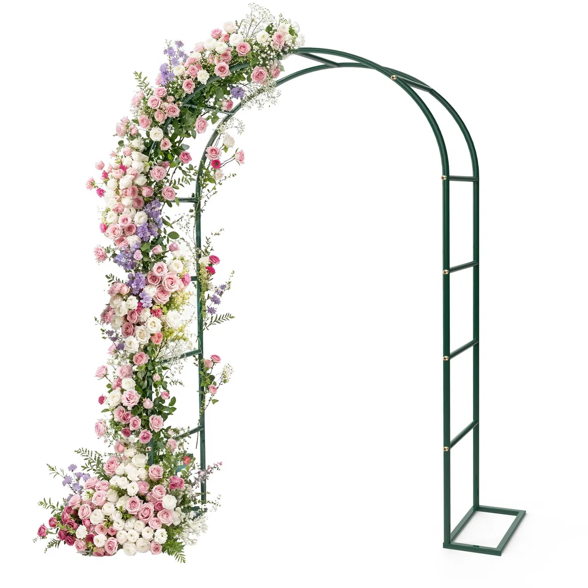 Rosenbogen aus Metall Stabil Gartenbogen mit Abnehmbarer Basis,Garden Arch Gartenbogen Rankgitter Metall 230 x 180 x 38 cm für Geburtstage Hochzeiten Romantische Abend