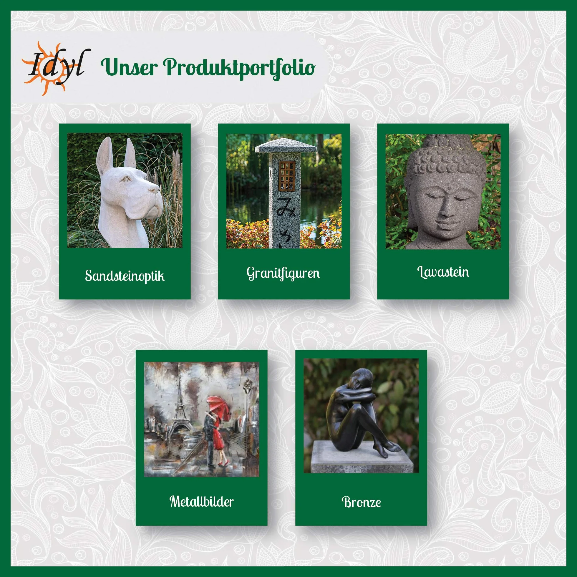 IDYL Outdoor Zeitmesser aus Bronze Sonnenuhr - hochwertig und auffällig | Nr. 0221 | Maße: 60 x 45 x 50 cm