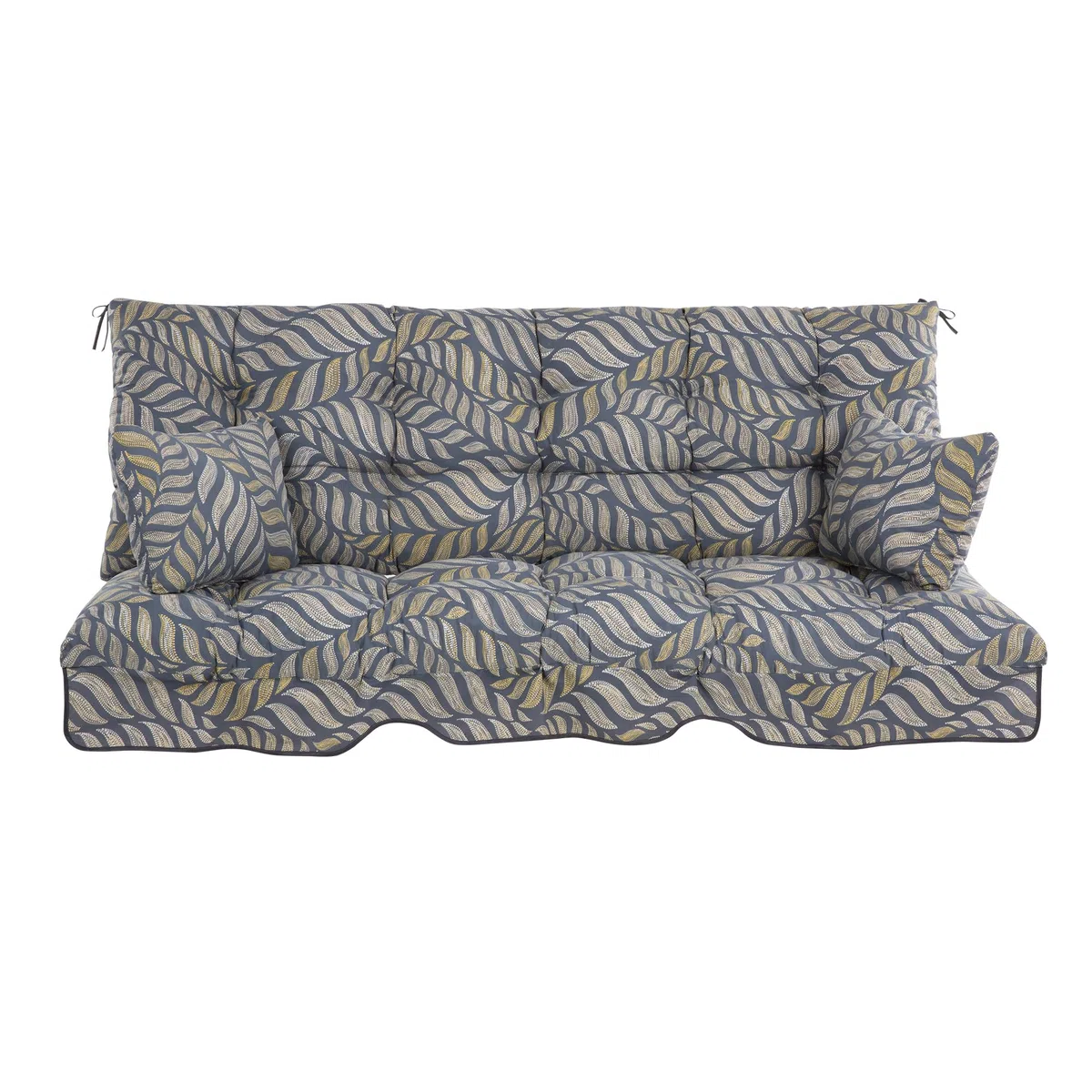 PATIO Hollywoodschaukel Auflage 175x50 cm Ravenna Sitzpolster mit Rückenlehne für Gartenbank Seitenkissen Schnüre
