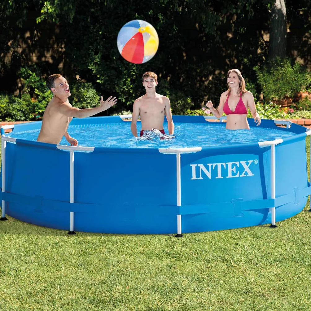 Intex 28202GN Metal Frame Pool - Aufstellpool - Ø 305 x 76 cm,Blau