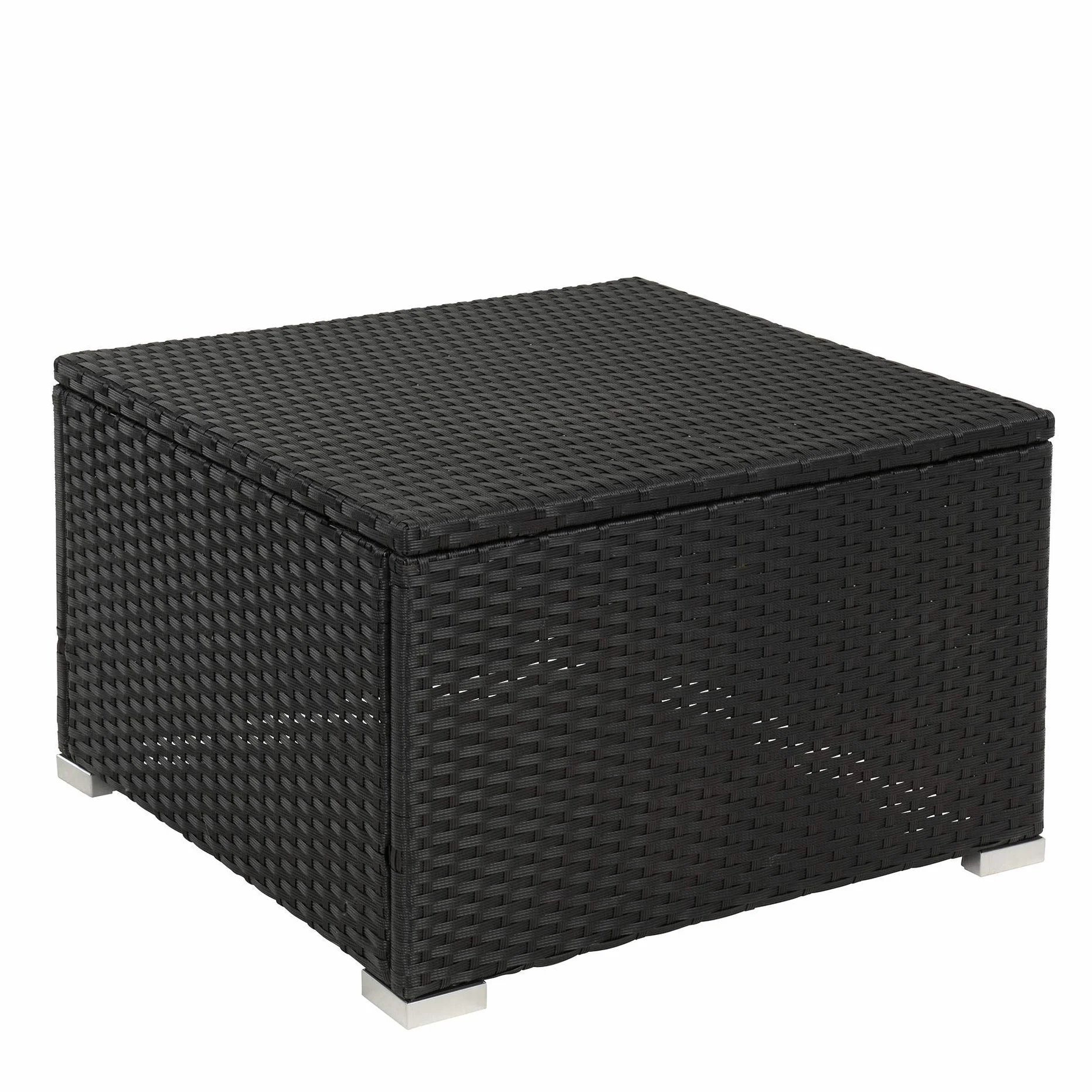 ESTEXO Rattan Lounge Sitzgruppe Polyrattan Gartenmöbel Set Couch 3-Sitzer Rattanmöbel Sofa Set Essgruppe Gartenset Balkon-Set (Schwarz)