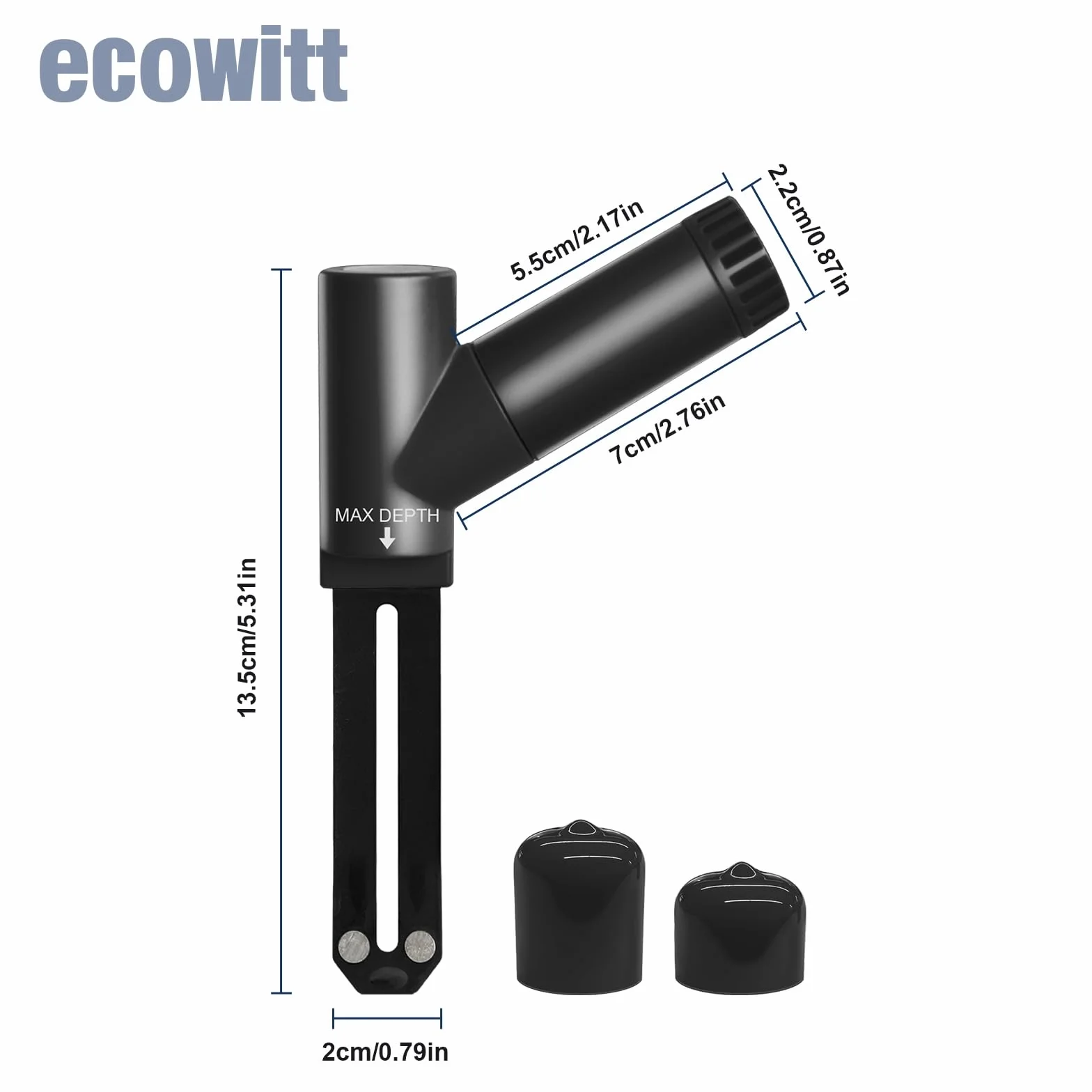 ECOWITT WH52 16-Kanal-3-in-1-Bodenfeuchtesensor + Boden-EC-Sensor + Temperaturmesser, Hygrometer für Pflanzen im Innen- und Außenbereich, Boden-Temperatur-Hygrometer-Tester, Zubehör, 4er-Pack