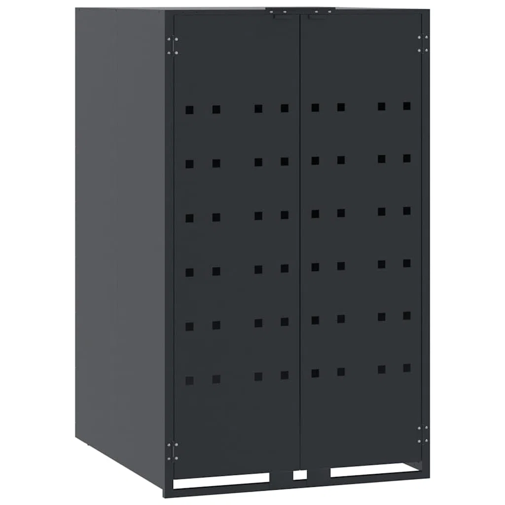 vidaXL Mülltonnenbox für Einzeltonne Anthrazit 69x79x117 cm Stahl