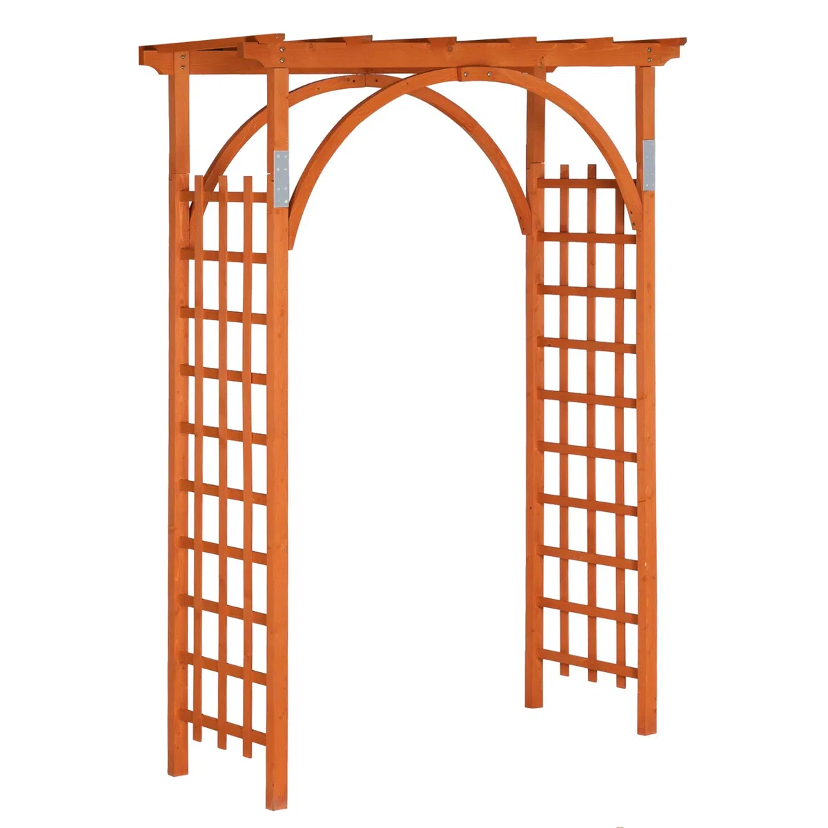 Bonnlo Rosenbogen Holz mit Rankgitter,Flachdach,Stabil und Wetterfest,Für Hochzeit,Garten und Hof, 162 * 46 * 216cm