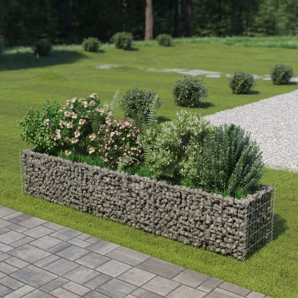 Myheimly Gabionen-Hochbeet Verzinkter Stahl 270×50×50 cm