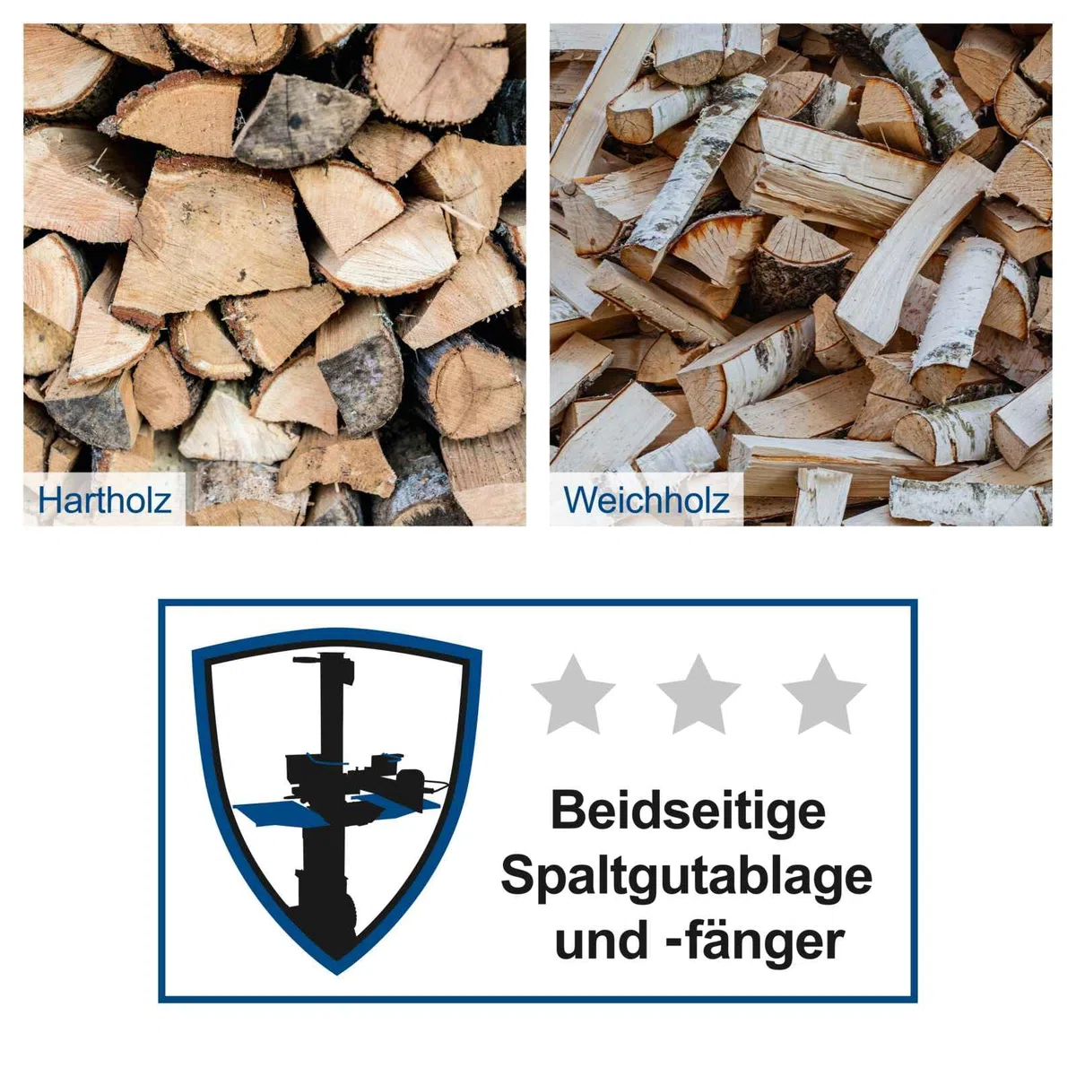 Scheppach Holzspalter stehend HL810 | 8 Tonnen Spaltkraft | 400V 3500W | 550mm Spaltgutlänge | 300mm Spaltgutdurchmesser | Hydraulikspalter Brennholzspalter Kurzholzspalter mit Fahrvorrichtung