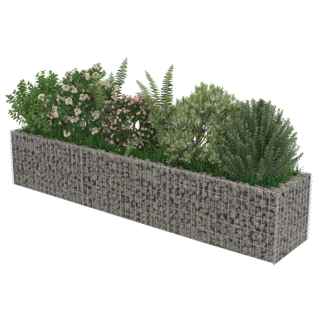 Myheimly Gabionen-Hochbeet Verzinkter Stahl 270×50×50 cm
