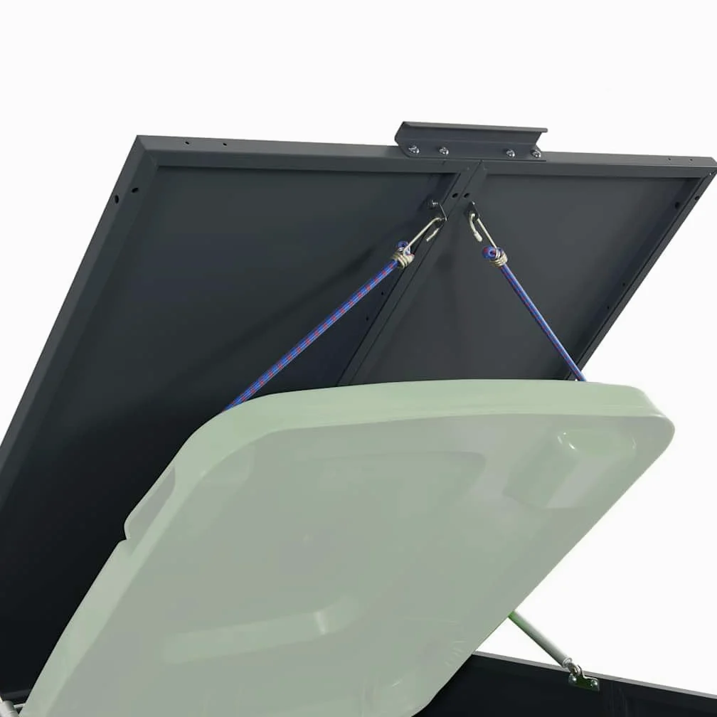 vidaXL Mülltonnenbox für Einzeltonne Anthrazit 69x79x117 cm Stahl
