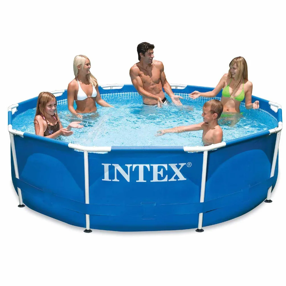 Intex 28202GN Metal Frame Pool - Aufstellpool - Ø 305 x 76 cm,Blau