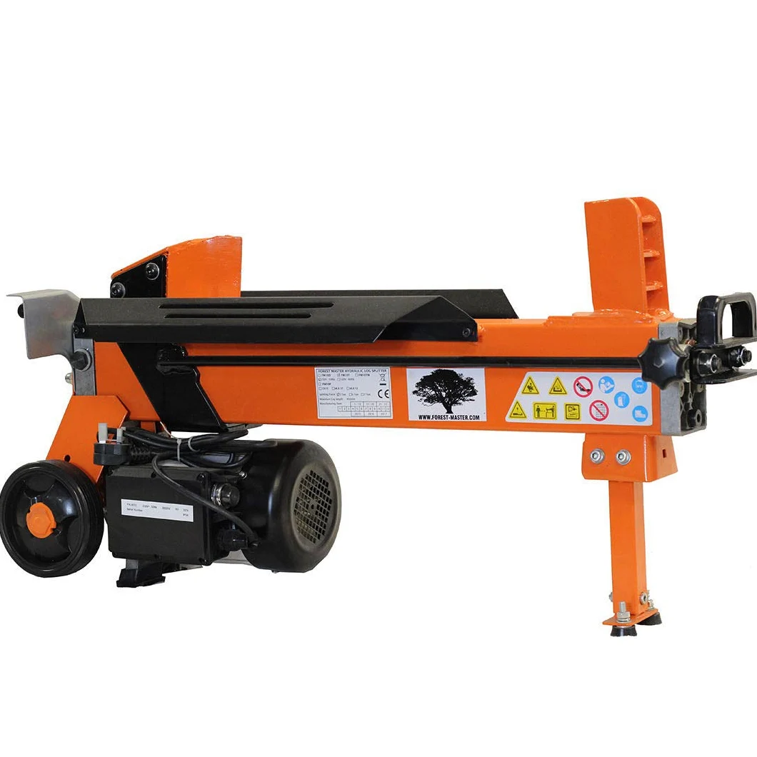 Forest Master FM10D-7-TC Elektrischer Holzspalter 7 Tonnen-DuoCut-Klinge-vorgefüllt, gebrauchsfertig-Ramstop-CE/UKCA-Werkbank und Schutz