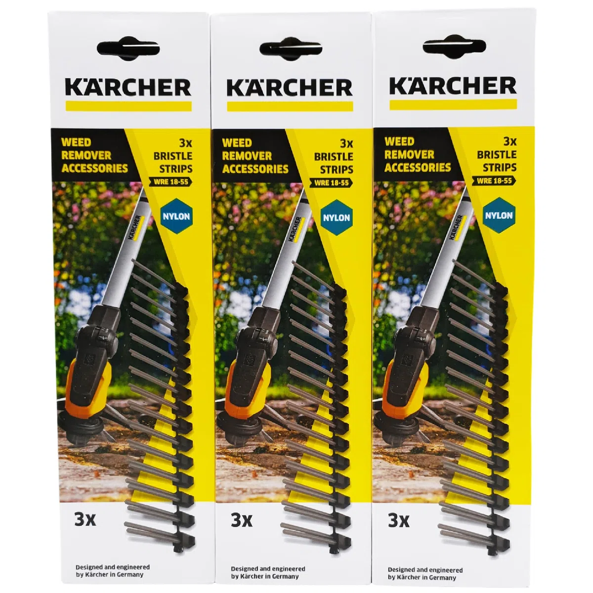 Borstenband 9 Stück kompatibel für Kärcher WRE 18-55 Unkrautentferner (Originalzubehörteil) Akku Wildkrautbürste Ersatzring für Terrassenreiniger Fugenreiniger Rasentrimmer Pflasterfugen
