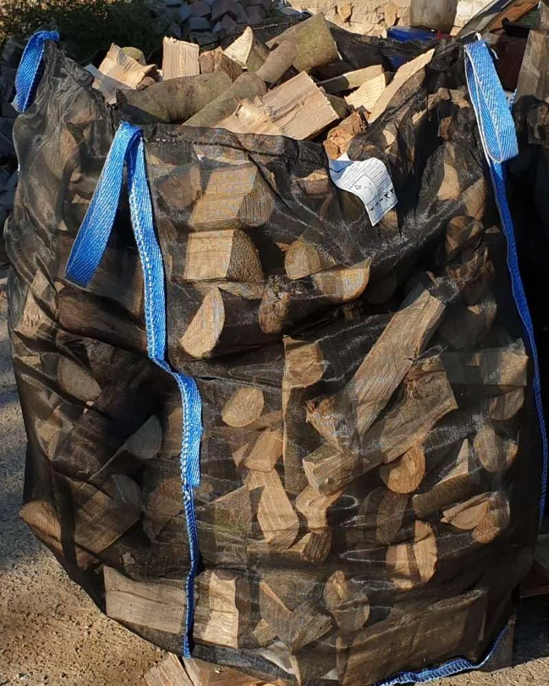 Woodbag Holz Big Bag Netzgewebe mit Sternboden 100x100x100/120/140/160cm für Brennholz (ohne Inhalt) (10, 100 x 100 x 120 cm)