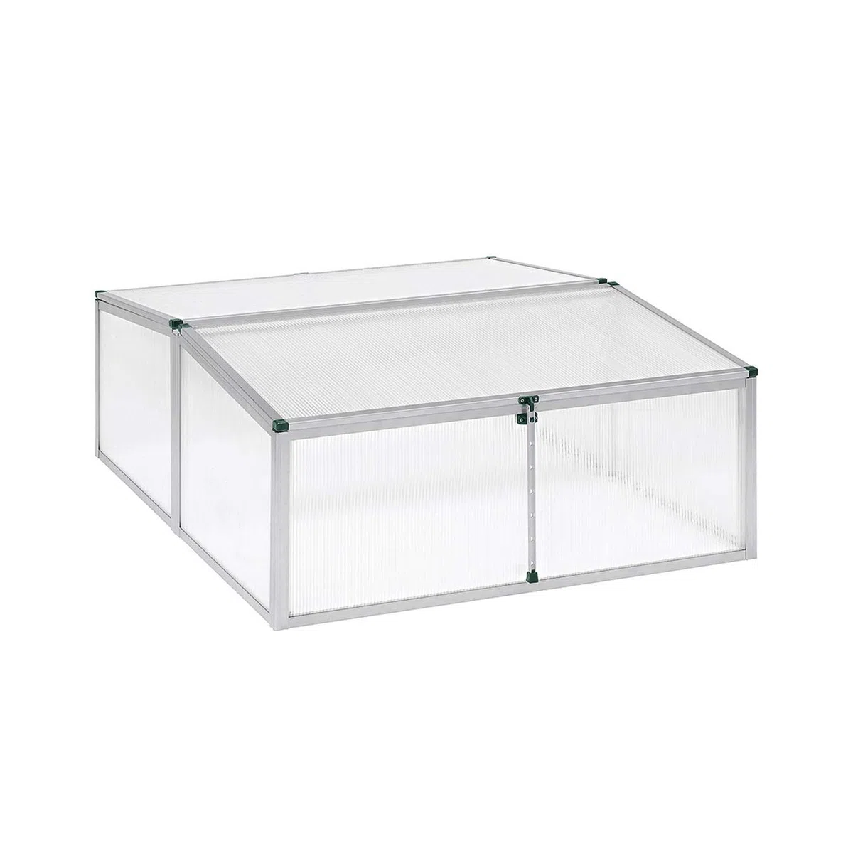 Beckmann FS2 Frühbeet Typ Allgäu Modell 2 – Extrem Stabil: Hagelfeste 6mm Platten – Made in Germany – UV-Schutz—Premium Aluminium Mini-Gewächshaus – 100x120cm