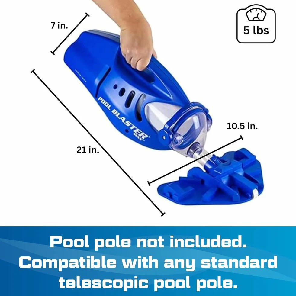 Water Tech Pool Blaster Max Li Schwimmbadstaubsauger, mit wiederaufladbarer Akku, kabelloser Poolsauger, Bürstenkopf 27cm, großer Filterbeutel