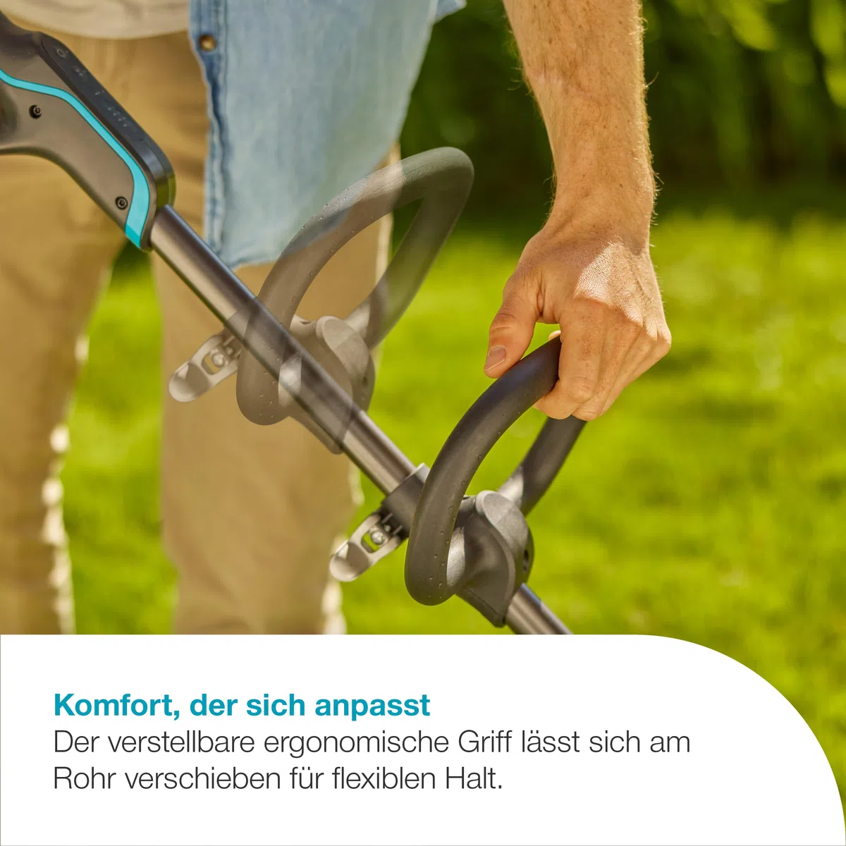 Gardena Akku-Rasentrimmer PowerTrim 30/18V P4A Solo: Leistungsstark, 2-mm-Nylonfaden, Verstellbar, Für Dickes Gras, Kabellos (14703-55)