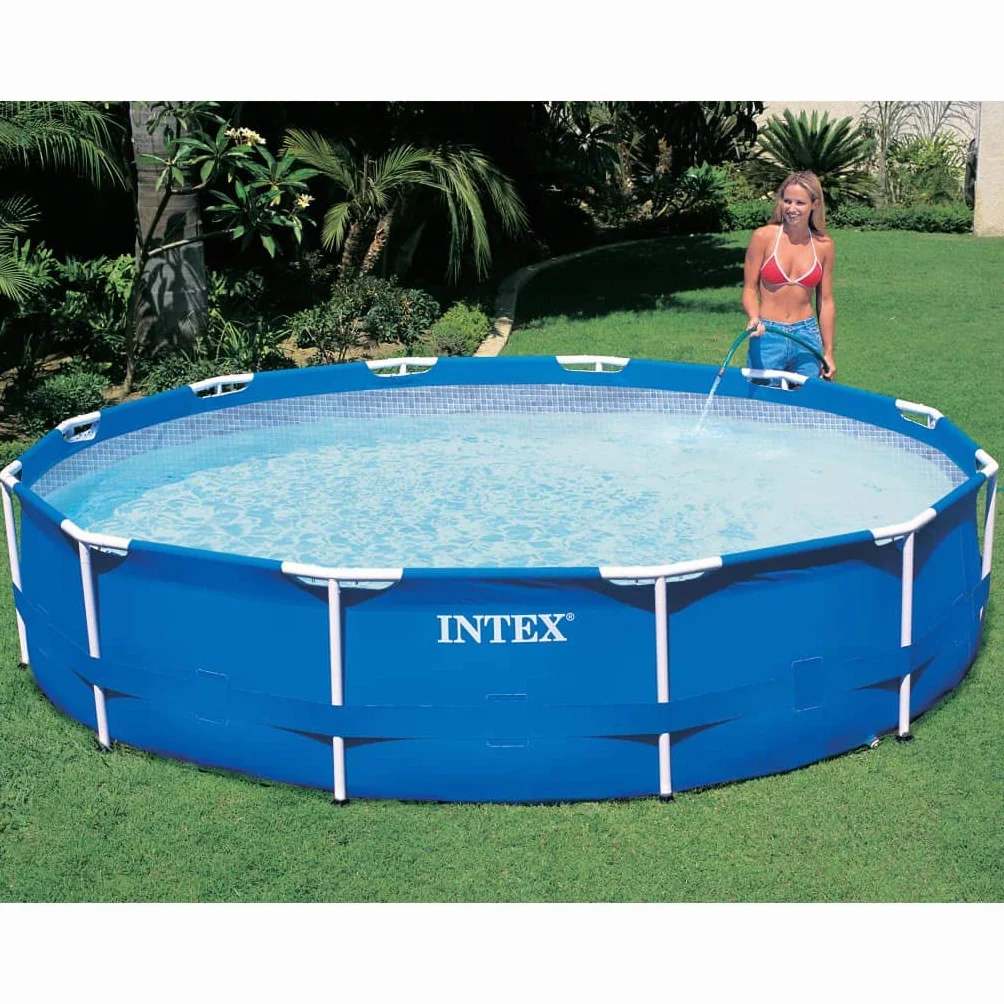 Intex 28202GN Metal Frame Pool - Aufstellpool - Ø 305 x 76 cm,Blau