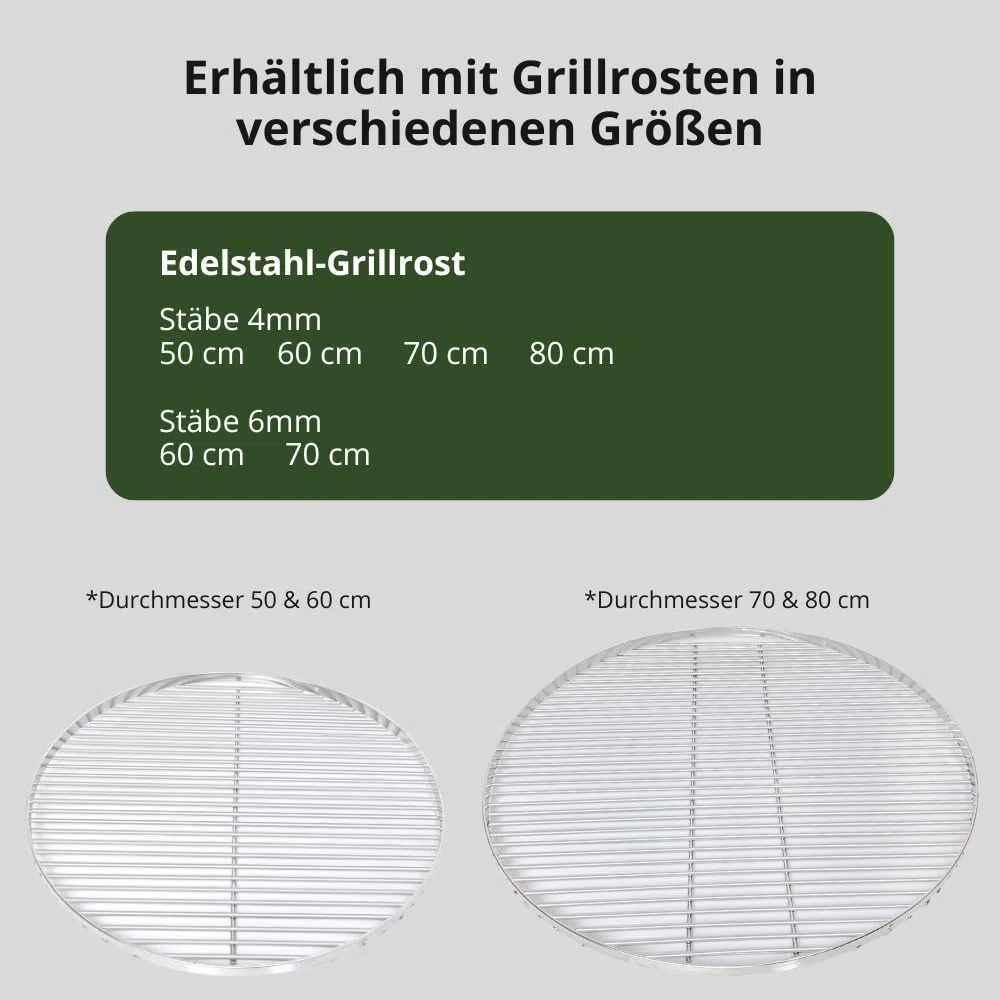 HeRo24 Edelstahl Dreibein Schwenker Grillgestell höhenverstellbar mit Kurbel inkl. Kette, Haken, Wirbel & Tragetasche stabiles Schwenkgrill-Gestell für Garten, Camping & Lagerfeuer (Ohne Rost)