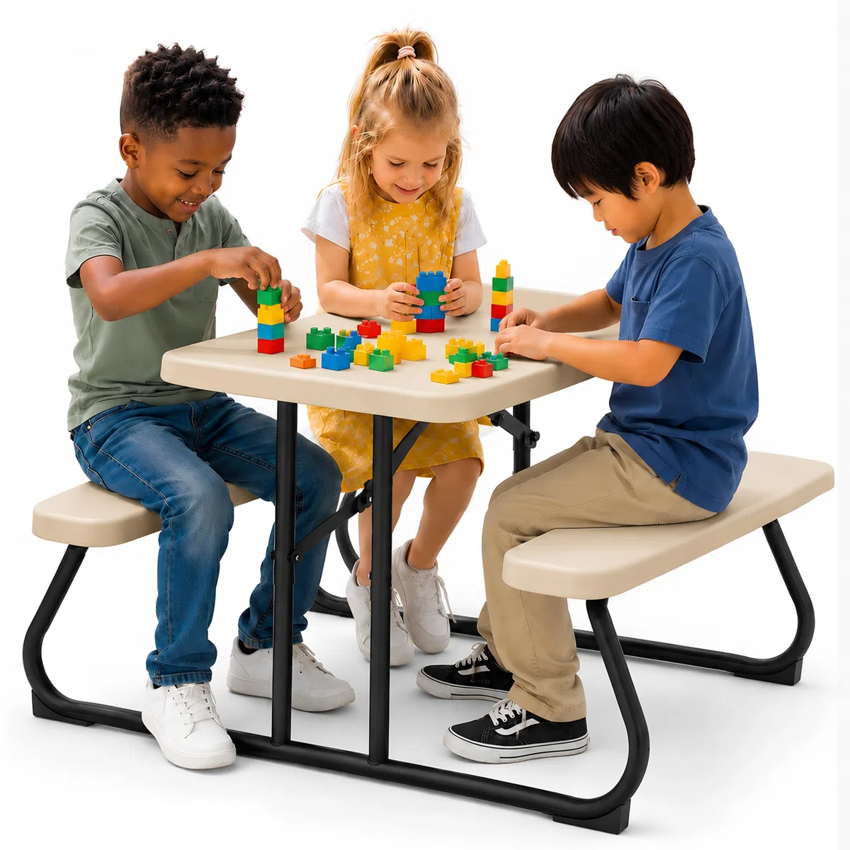 LIFETIME Picknicktisch, leichtgewichtig, zusammenklappbar, Beige