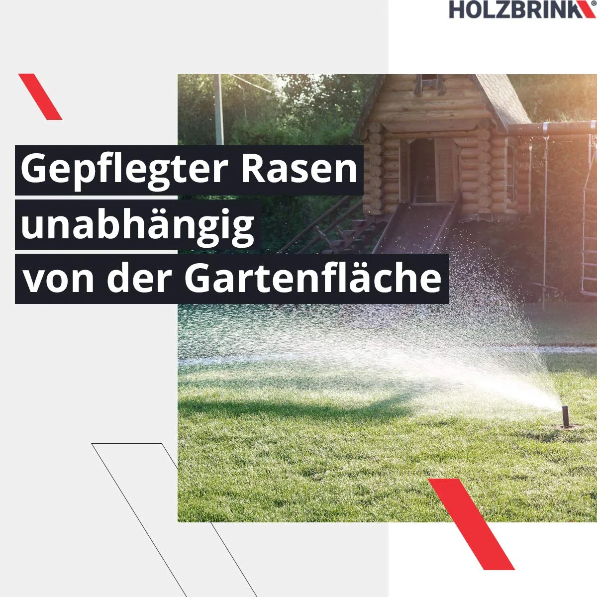 HOLZBRINK Start Set Bewässerungssystem Rasenbewässerung inkl. 50 m LDPE Verlegerohr 25 mm, 5X Versenkregner, HTB-11-5-50