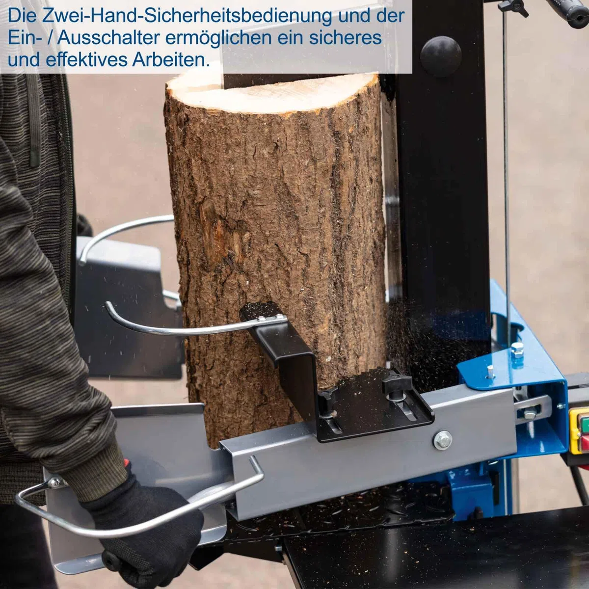 Scheppach Holzspalter stehend HL810 | 8 Tonnen Spaltkraft | 400V 3500W | 550mm Spaltgutlänge | 300mm Spaltgutdurchmesser | Hydraulikspalter Brennholzspalter Kurzholzspalter mit Fahrvorrichtung