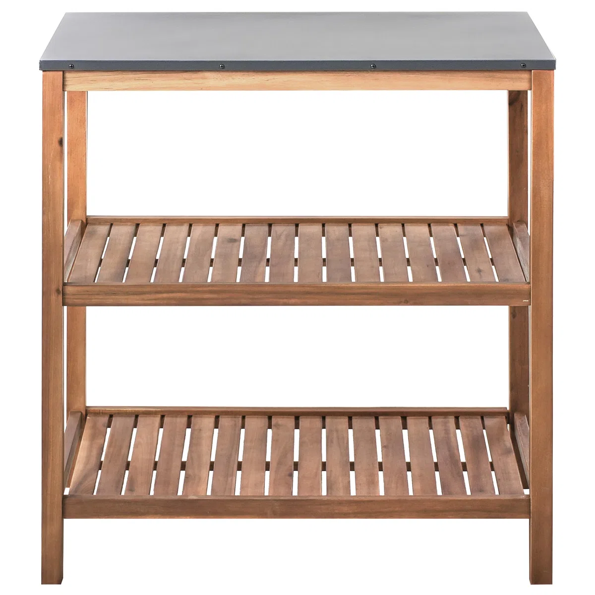 Outdoor-Kücheninsel Akazienholz braun breit 50x80x83 cm mit Regalen Brucoli