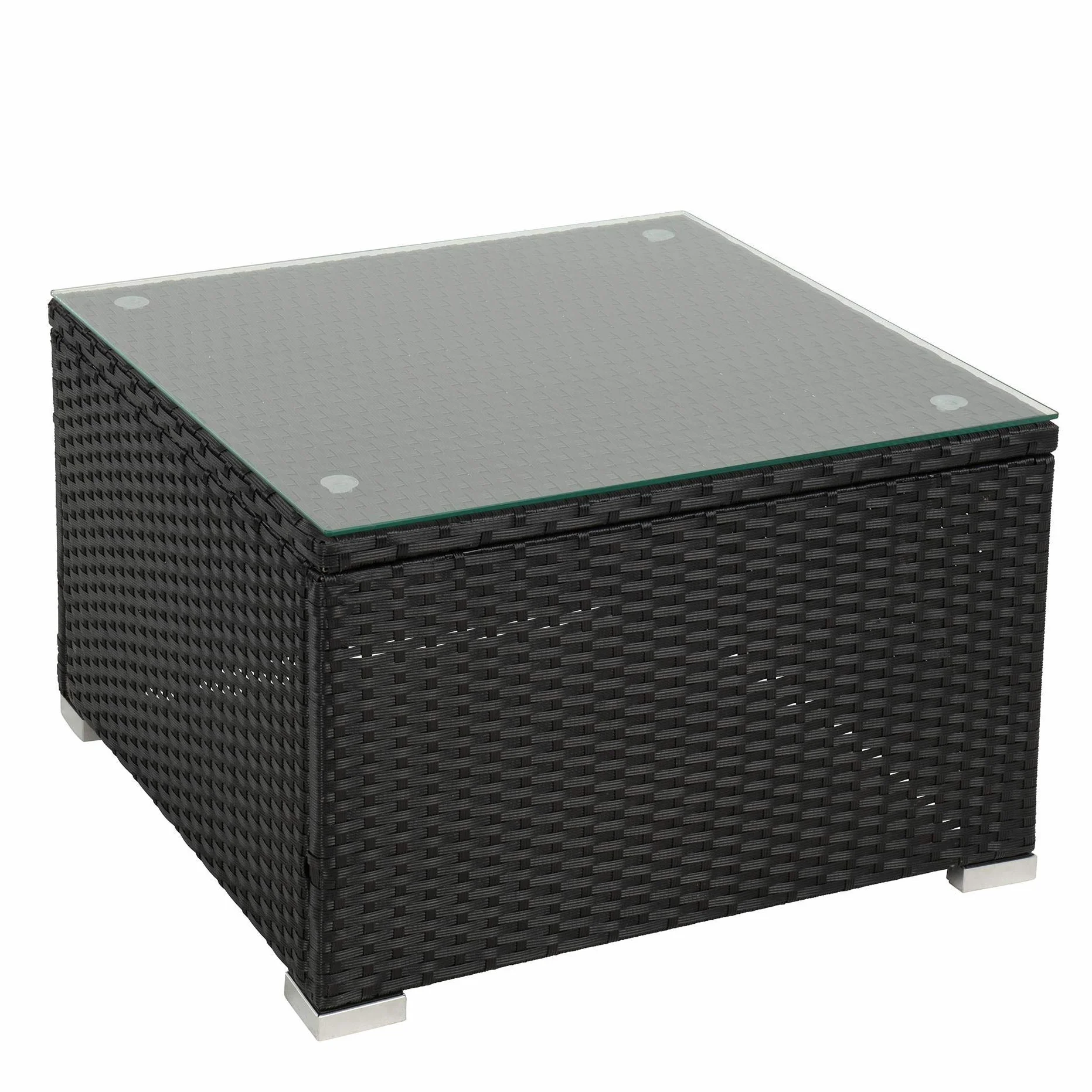 ESTEXO Rattan Lounge Sitzgruppe Polyrattan Gartenmöbel Set Couch 3-Sitzer Rattanmöbel Sofa Set Essgruppe Gartenset Balkon-Set (Schwarz)