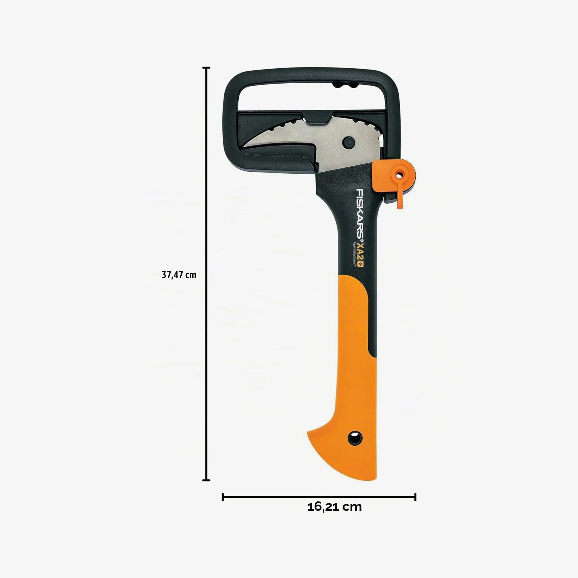 Fiskars 30,5 cm Hakenkaron, Rutschfester Griff mit spitzer, abgewinkelter Klinge, Landschaftsbauwerkzeug zum Drehen, Ziehen, Stapeln von Holzscheiten, Schwarz/Orange
