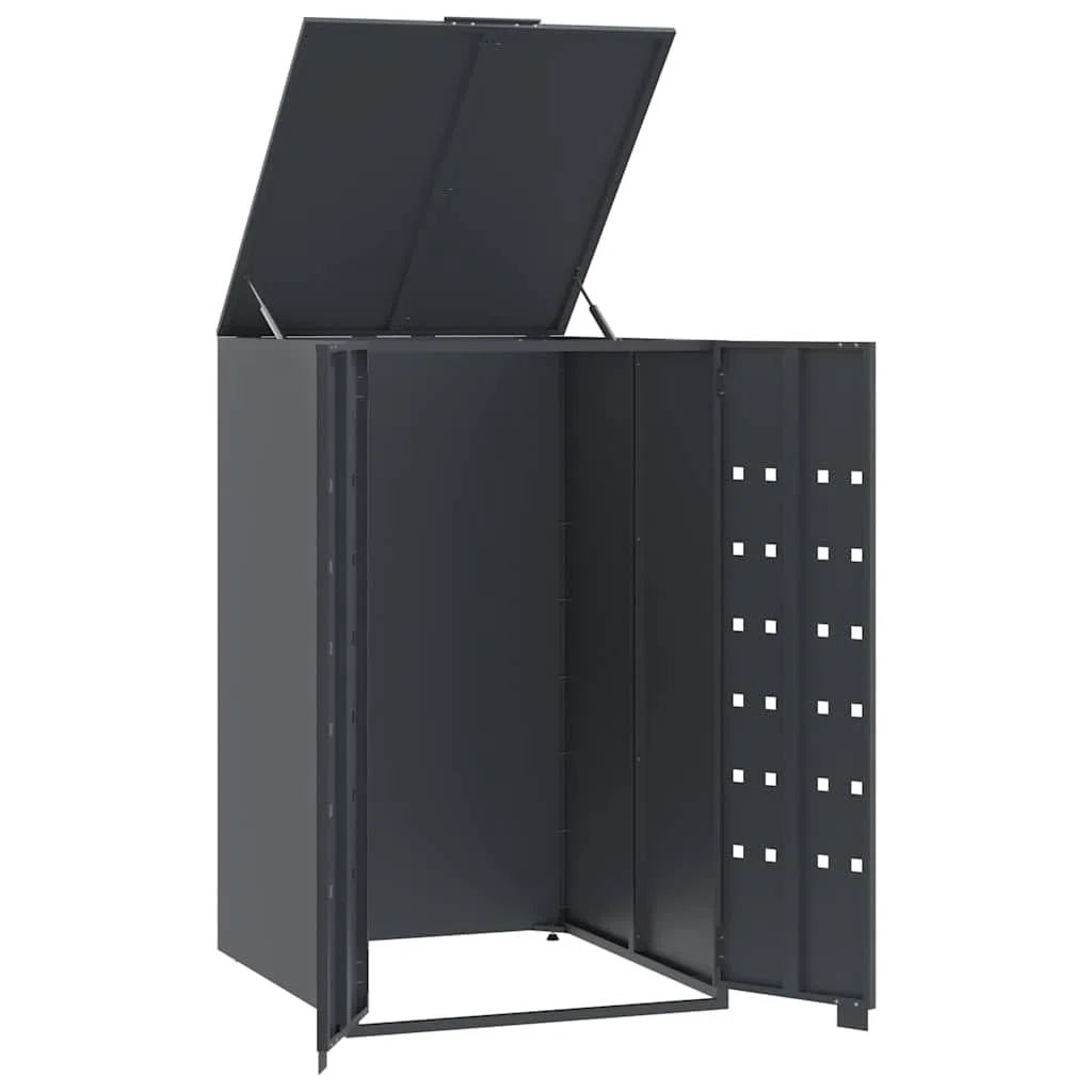 vidaXL Mülltonnenbox für Einzeltonne Anthrazit 69x79x117 cm Stahl