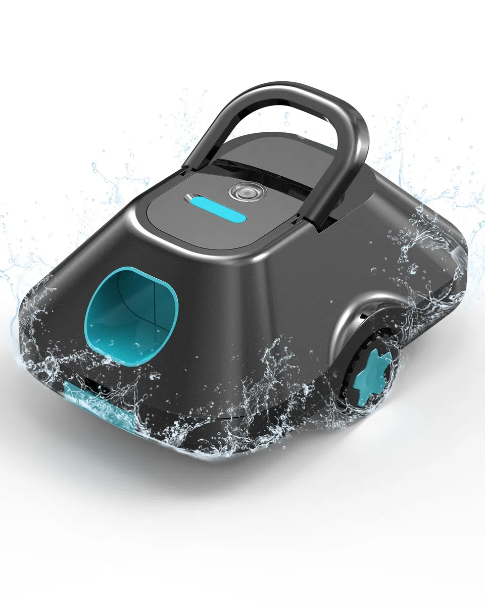 2026 Update Poolroboter,Pool Roboter kabellos Akku,Poolsauger für Aufstellpool,Bis zu 210 Min. Laufzeit,Auto-Parking,Großer,Poolsauger für Aufstellpool 200m²,Cyan