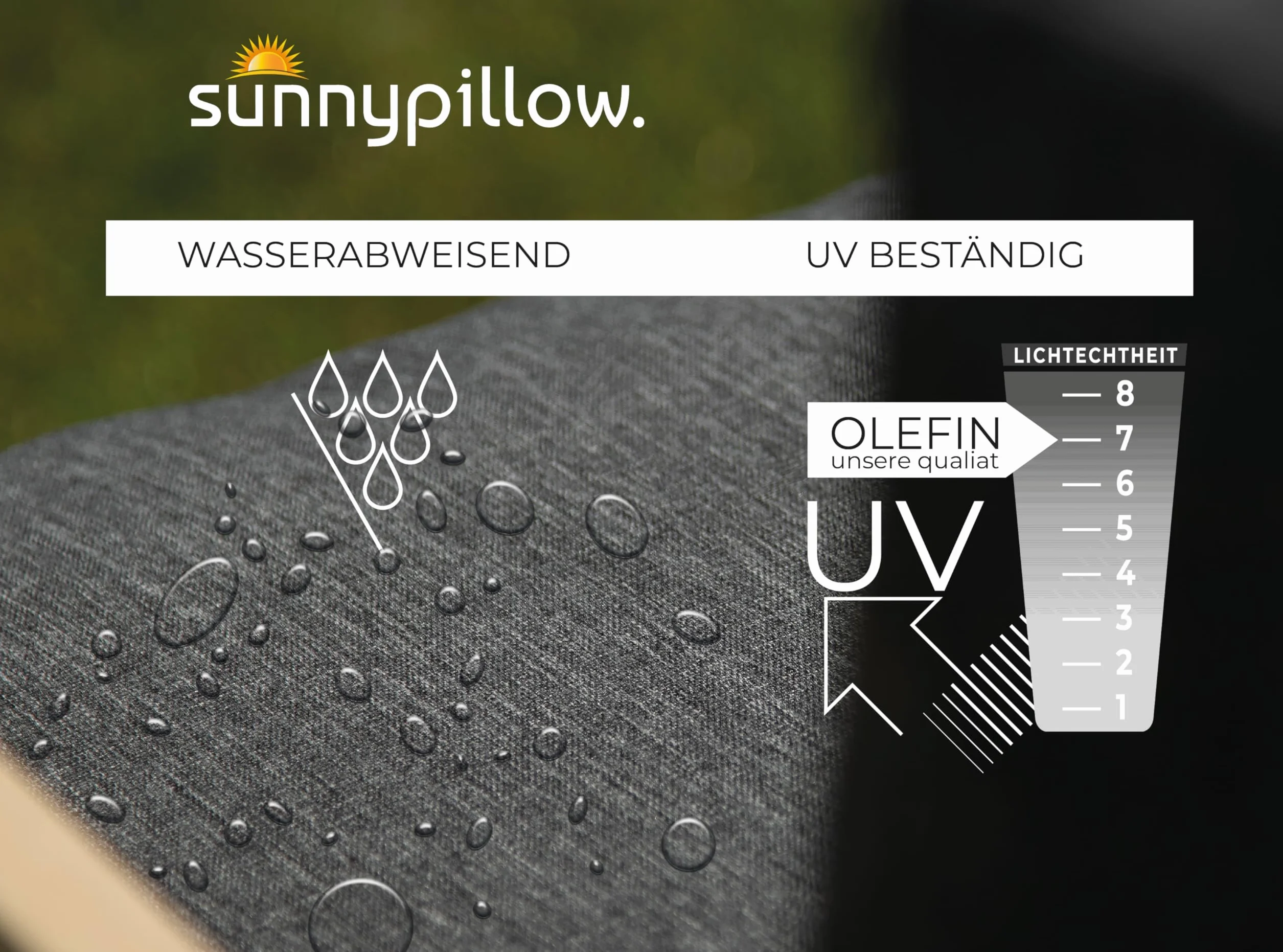 sunnypillow Palettenkissen Outdoor, wasserdicht, UV-lichtecht - 2er Set - Palettenauflage für Palettensofa für Haus, Garten - Palettenpolster für Palettenmöbel - Rückenkissen & Sitzkissen Cremefarben