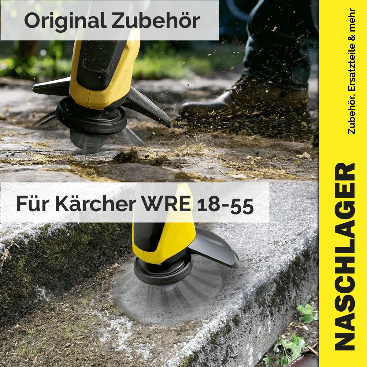Borstenband 9 Stück kompatibel für Kärcher WRE 18-55 Unkrautentferner (Originalzubehörteil) Akku Wildkrautbürste Ersatzring für Terrassenreiniger Fugenreiniger Rasentrimmer Pflasterfugen