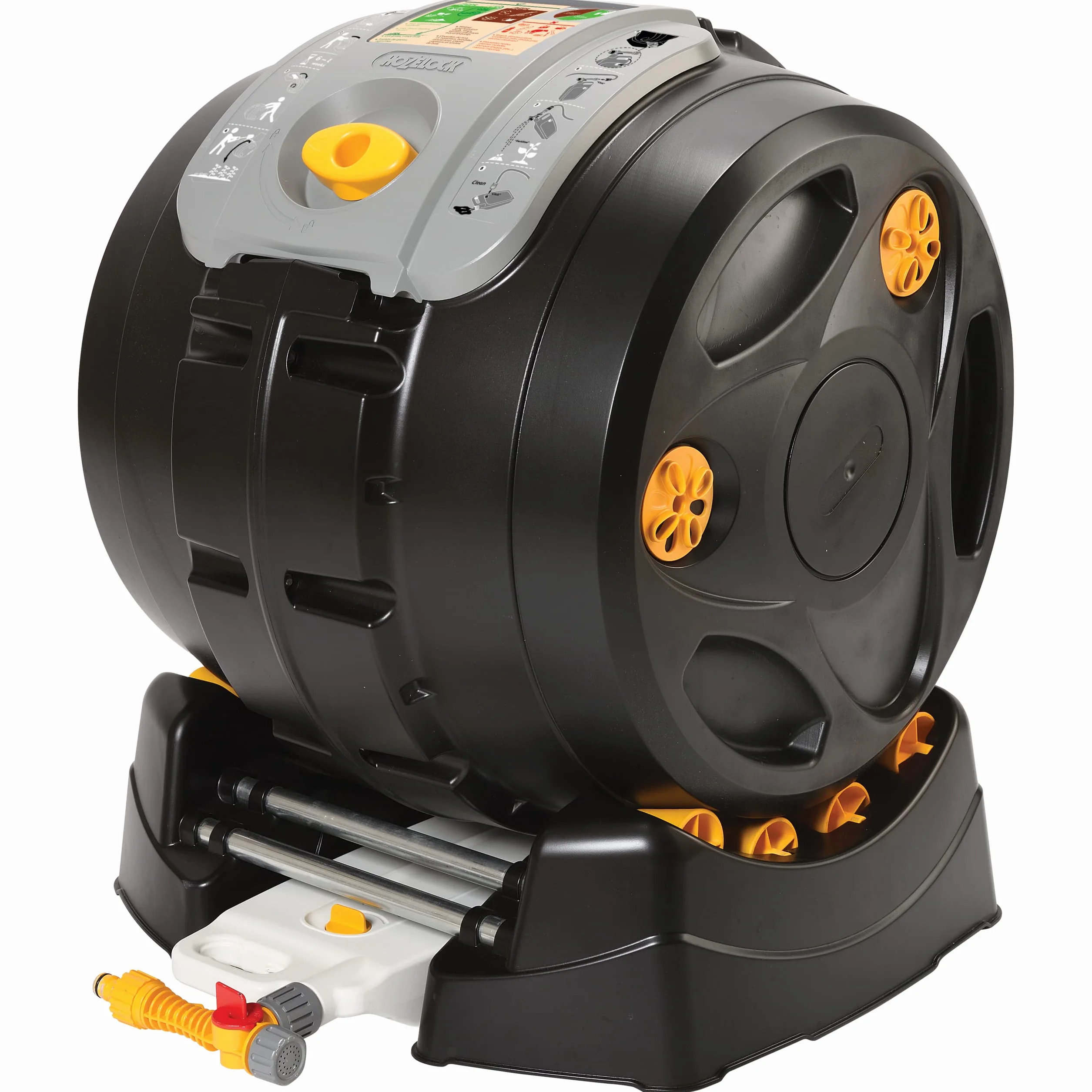 Hozelock 4001 0000 Easymix 2in1 Komposter, Schwarz