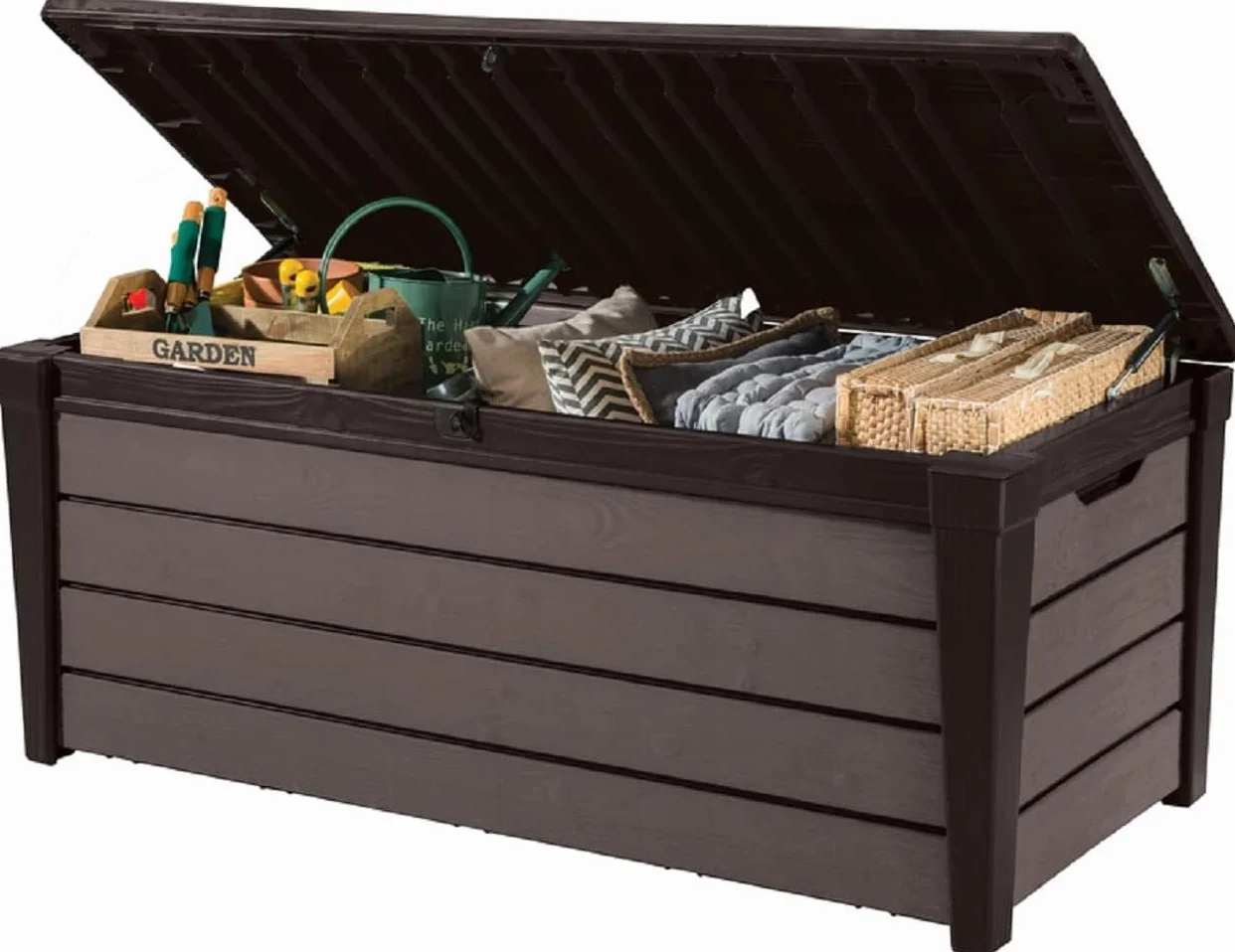 Keter - Truhe aus Harz Brushwood taupe, Kapazität 454 Liter, braun