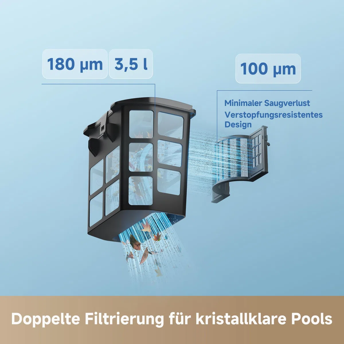MOVA Diver A10 Poolroboter, 22.700 l/h Saugleistung, 240 Min. Laufzeit, KI Kantenreinigung & Routenplanung, doppelte Wasserlinienreinigung, großer 3,5 l Filterkorb, wöchentliche Zeitplanung