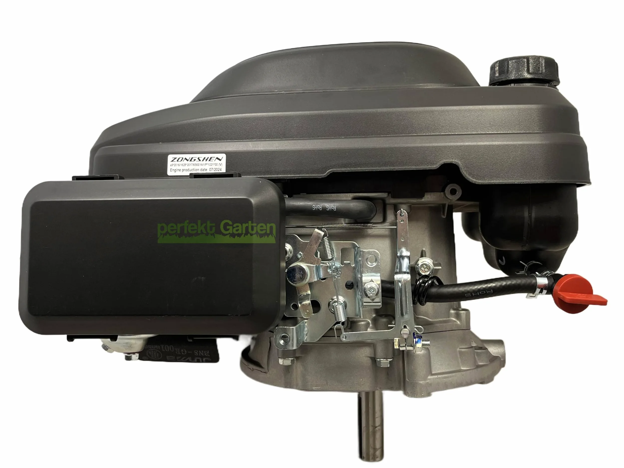 perfektGarten 6,5 PS Zongshen XP200A 196cc Seilzugstarter Rasenmähermotor 22,2 mm / 80 mm + Öl