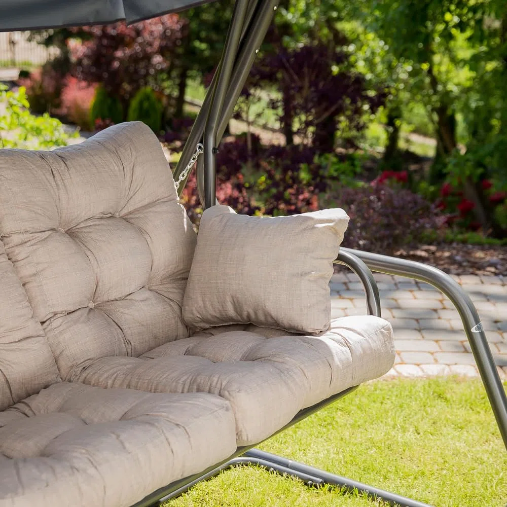 PATIO Hollywoodschaukel Auflage 3 teilig Celebes für Sitzfläche 170 cm mit Seitenkissen Gartenbank Gartenstuhl Polster