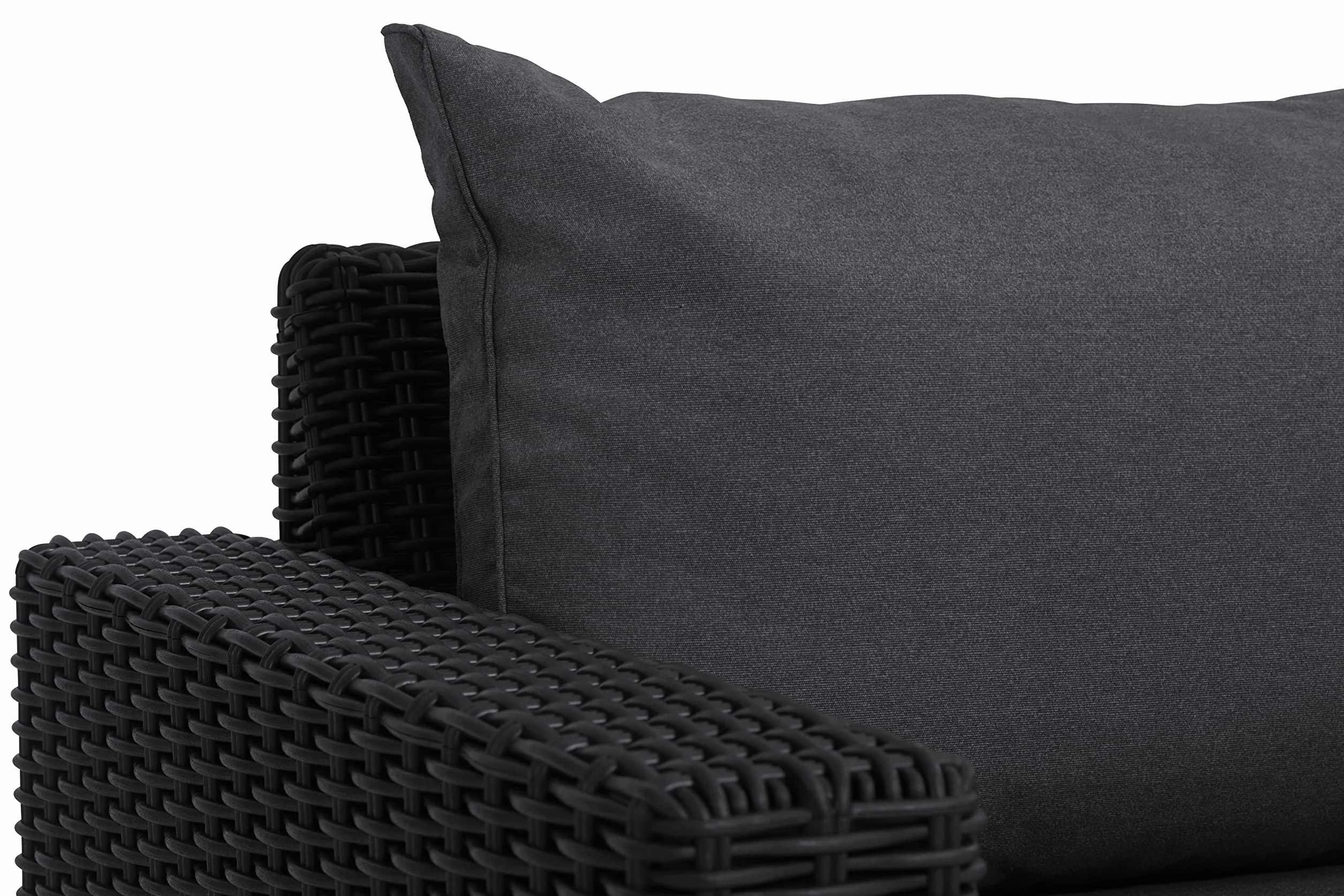Allibert by Keter Gartenlounge Sofa California 2-Sitzer, graphit/cool grey, inkl. Sitz- und Rückenkissen, Kunststoff, runde Rattanoptik, 141x68x72 cm