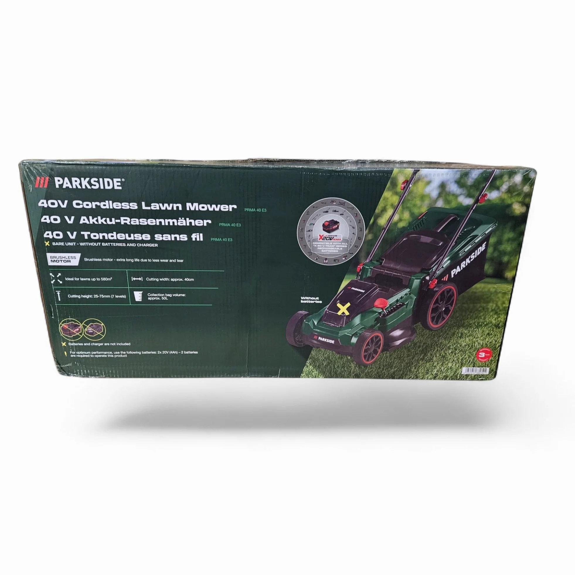 Parkside® 40 V Akku-Rasenmäher PRMA 40-Li B3 ohne Akku und Ladegerät