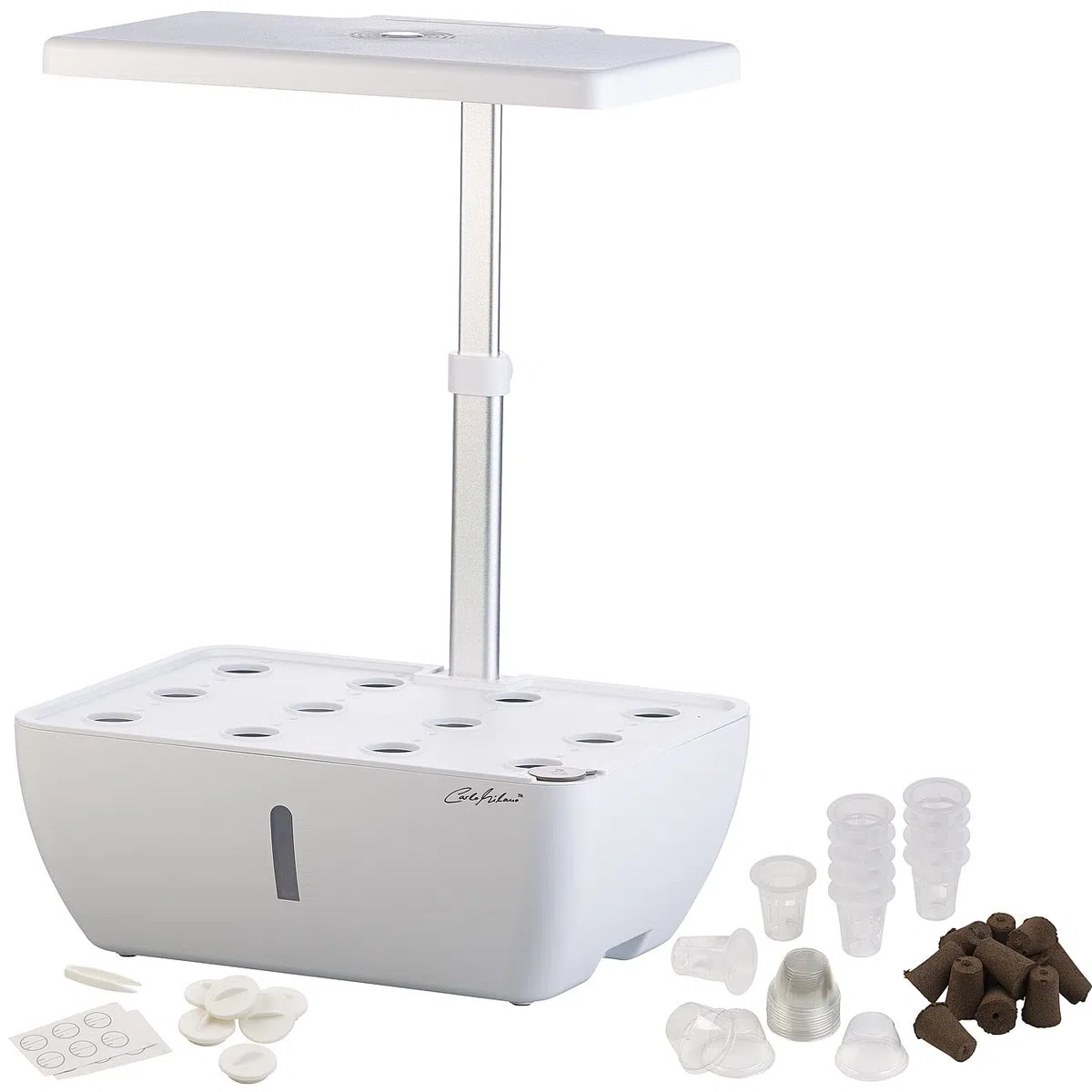 Carlo Milano Grow Lampe: Smartes WLAN-Anzuchtsystem für 12 Pflanzen, Wachstums-LEDs, App, 7 l (Led Grow, Anzuchtbox, Kräutergarten)