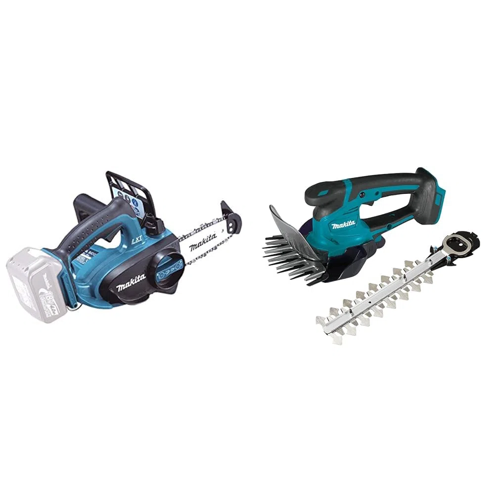 Makita DUC122Z Top Handle Akku-Kettensäge 18 V (ohne Akku, ohne Ladegerät) & DUM604ZX Akku-Grasschere 18V (ohne Akku, ohne Ladegerät)