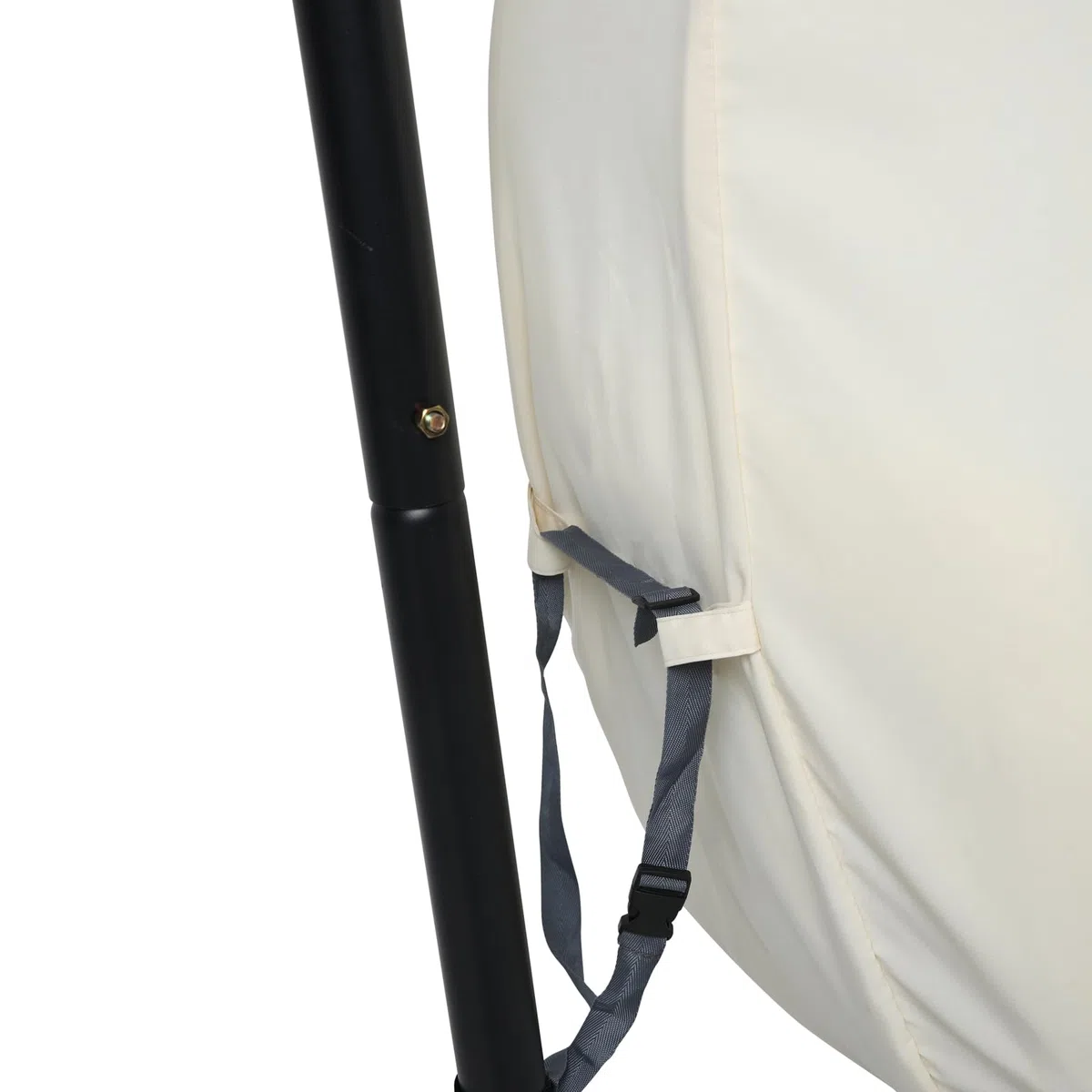 SVITA Nelly Hängesessel mit Gestell Loungesessel Hängesitz Hängestuhl klappbar Hängekorb Hängeschaukel Outdoorsessel Beige