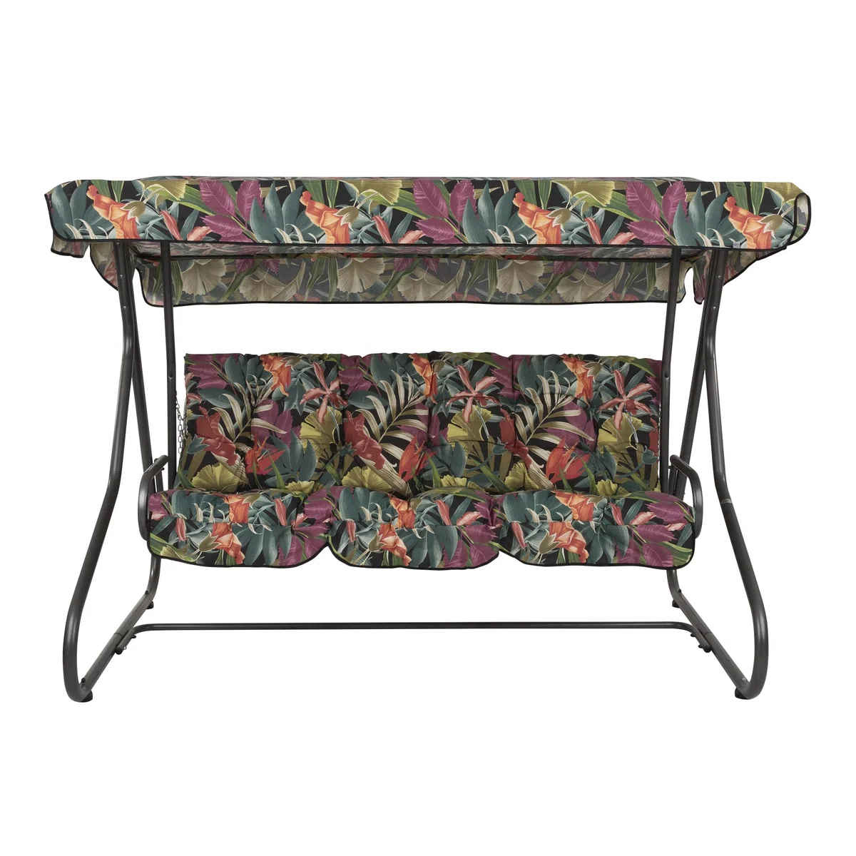 PATIO Hollywoodschaukel Auflage 3 Sitzer mit Dach Parma/Milano Sitzkissen 175x54 cm mit Rückenlehne Volant vorne