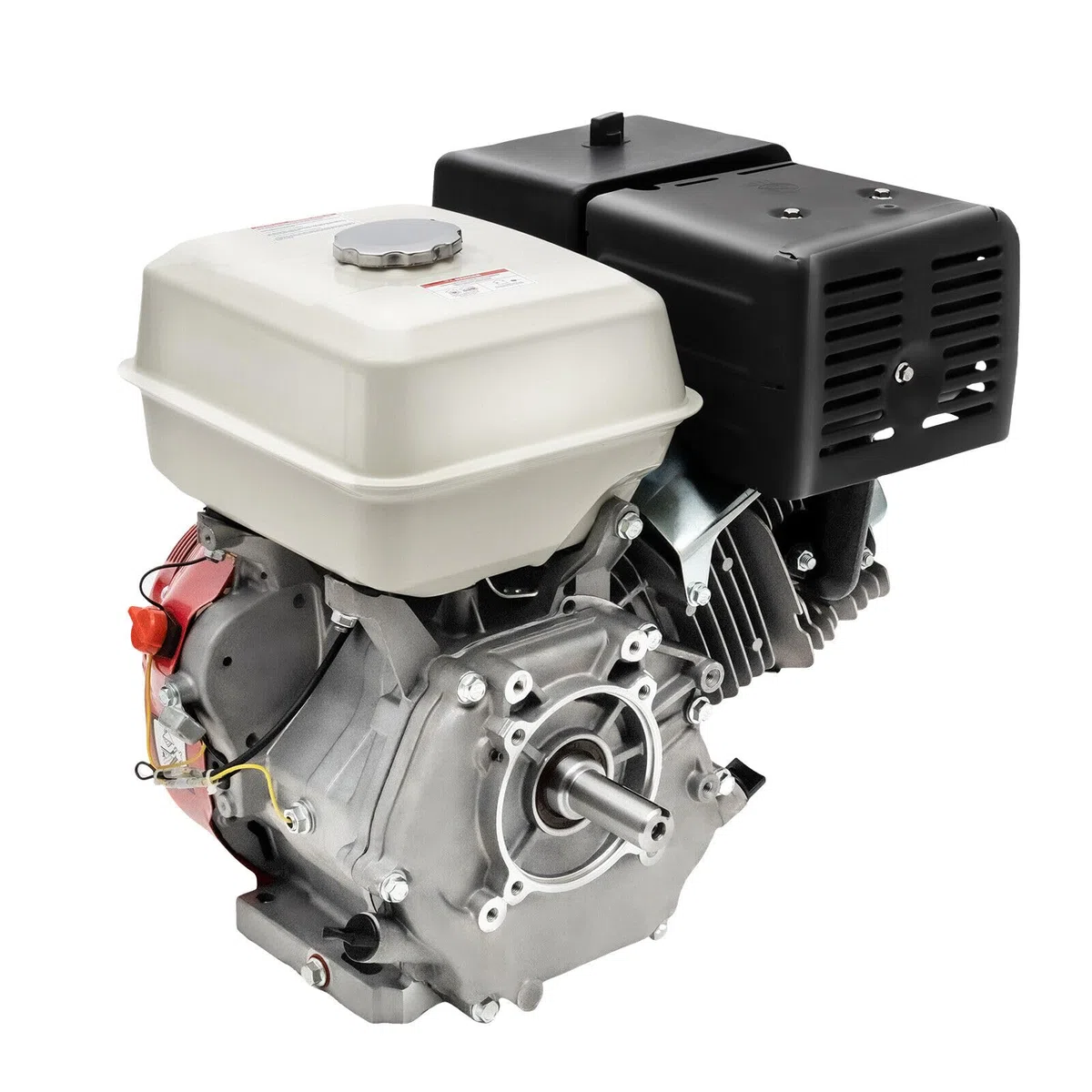 4 Takt Benzinmotor mit 15 PS, Go Kart, 420 cc Benzinmotor, Ersatzmotor für Gokart mit 4 Takten, 4 Takt OHV Benzinmotor für den Garten 9,7 KW/3600 U/min (schwarz)
